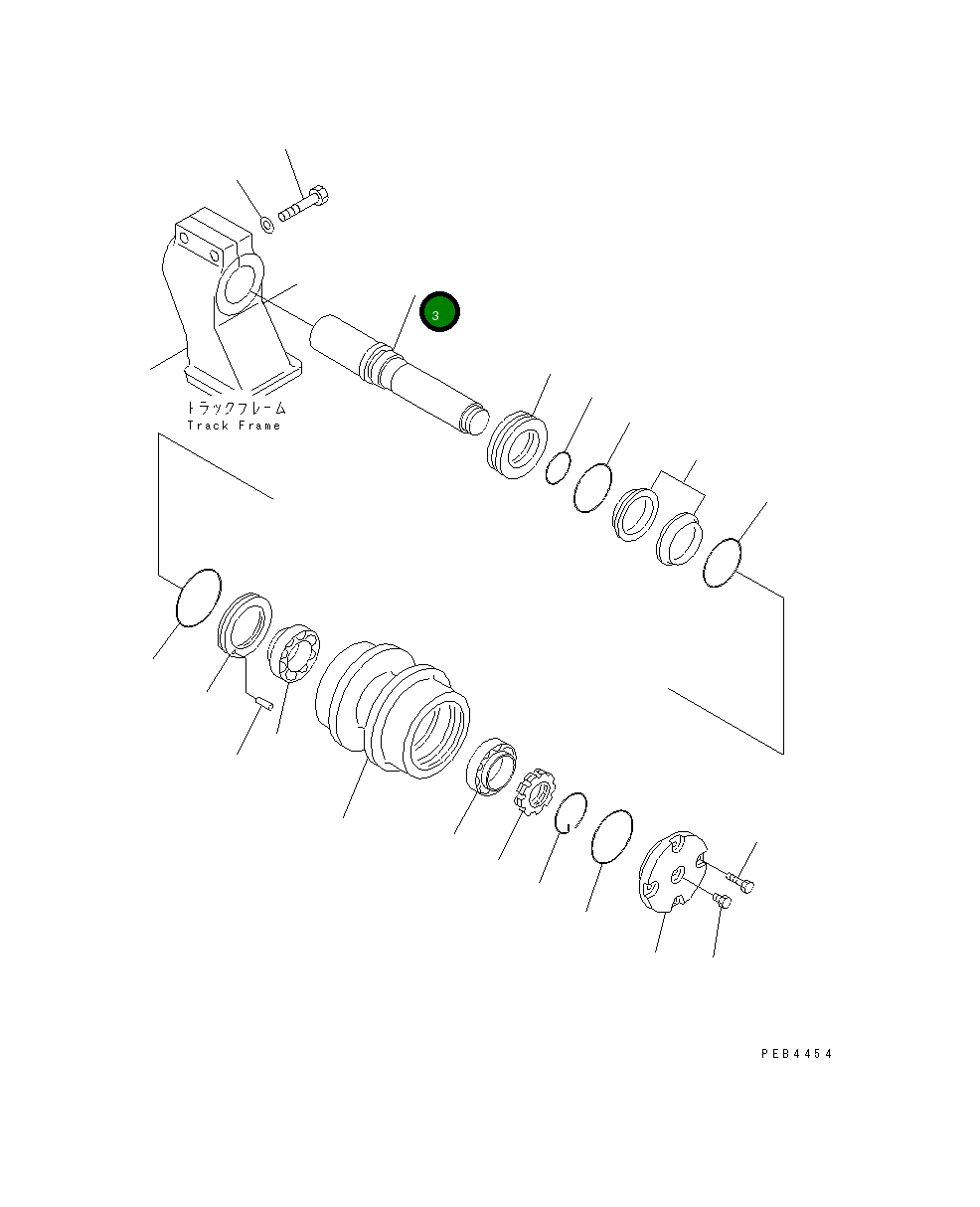 Вал 209-30-14430 Komatsu