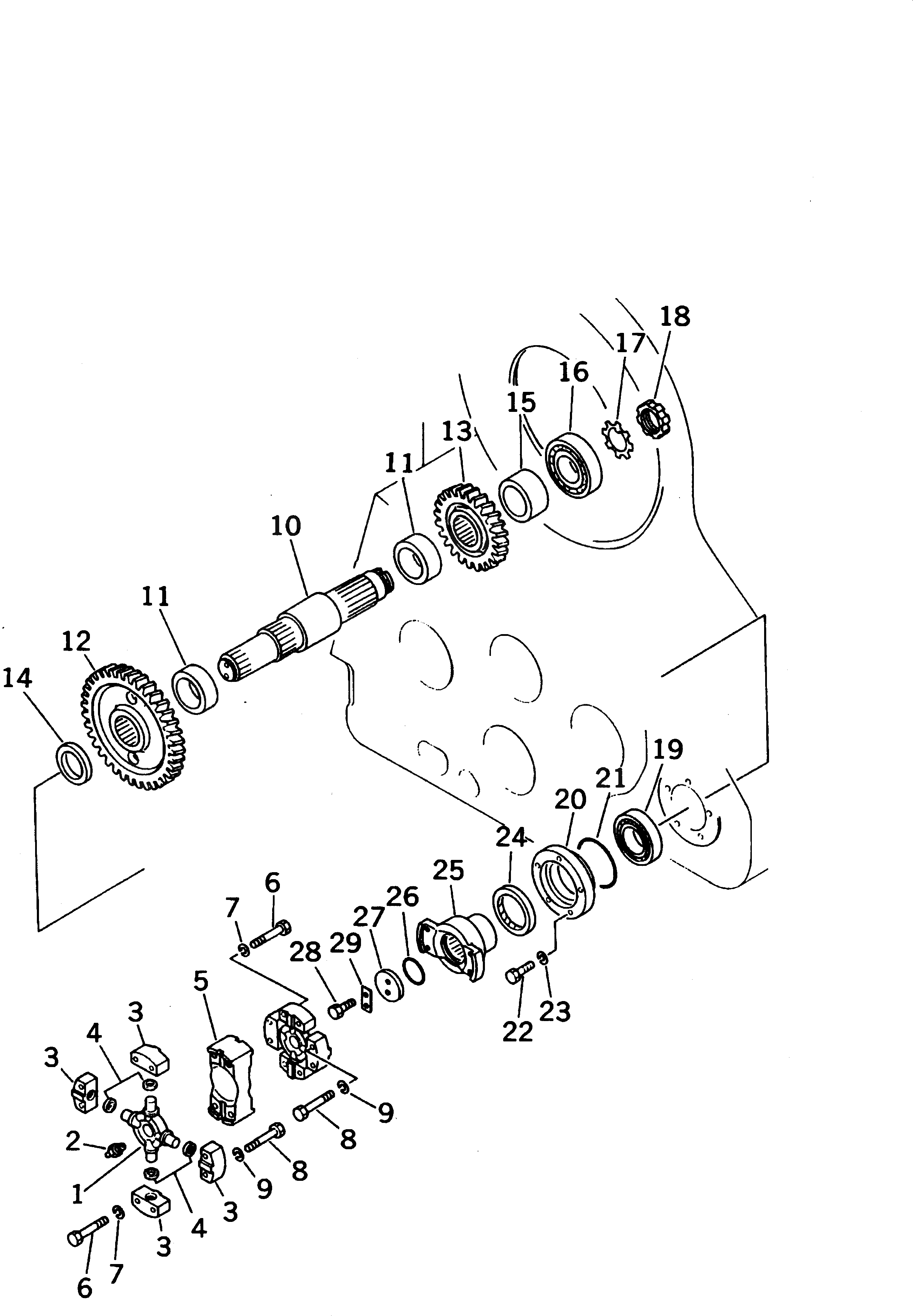 Вал 156-76-21230 Komatsu