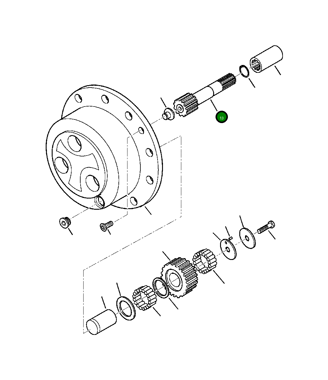 Вал CA0138735 Komatsu