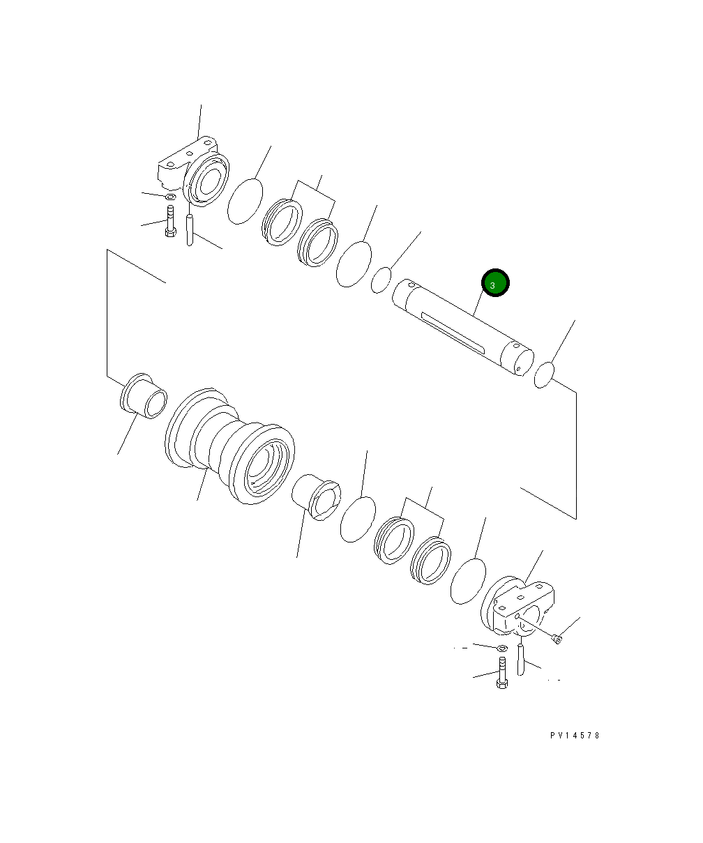 Вал 20Y-30-16130 Komatsu
