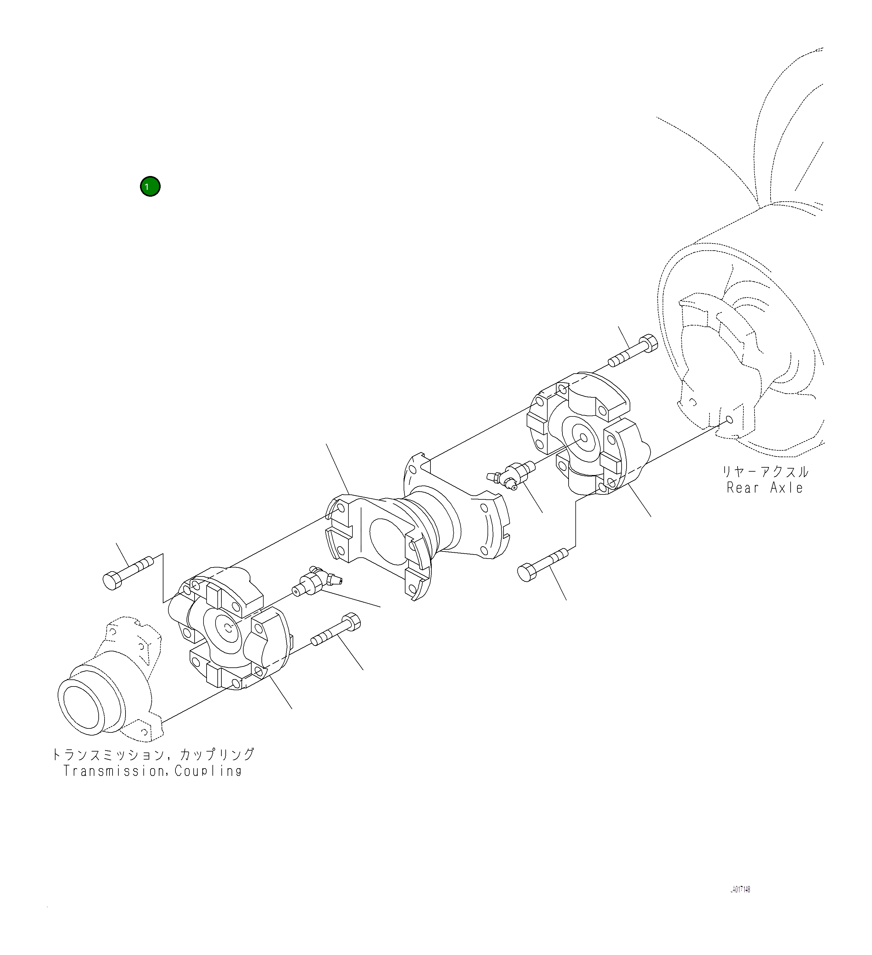Вал 421-20-44660 Komatsu