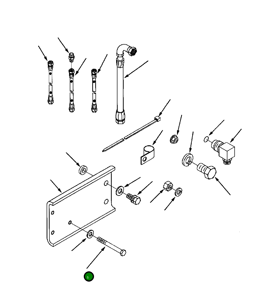 Болт (5/16 - 18x2 3/4 INCH) 1238 044 H1 Komatsu