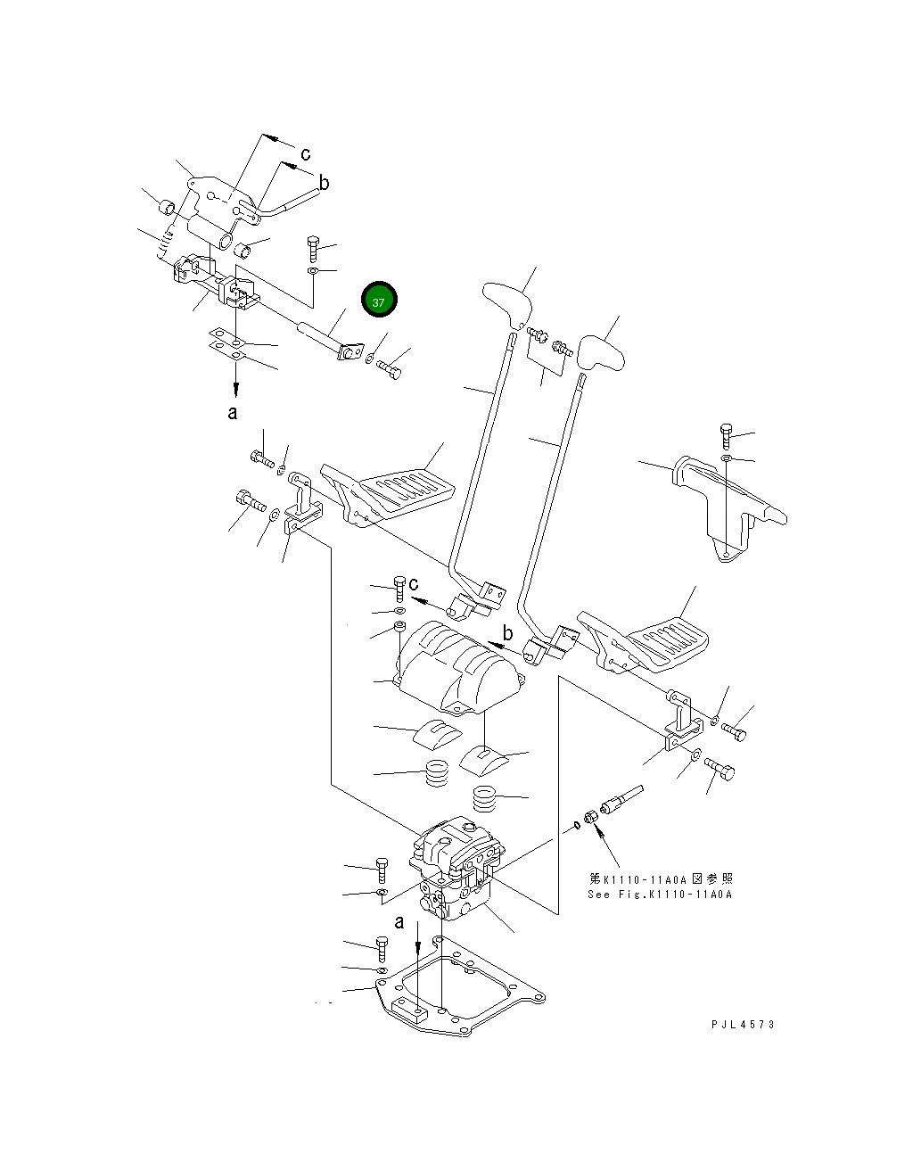Вал 201-910-6540 Komatsu