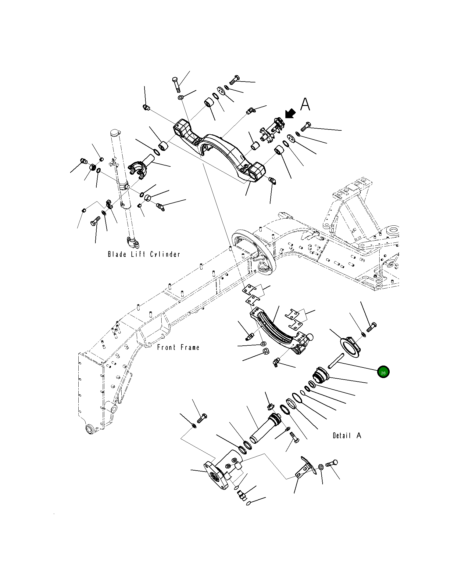 Вал 23H-70-12441 Komatsu