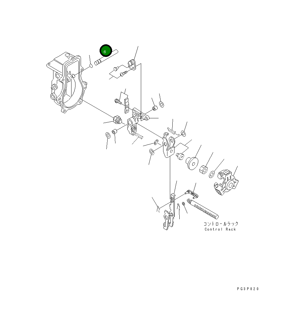 Вал YM129052-61390 Komatsu
