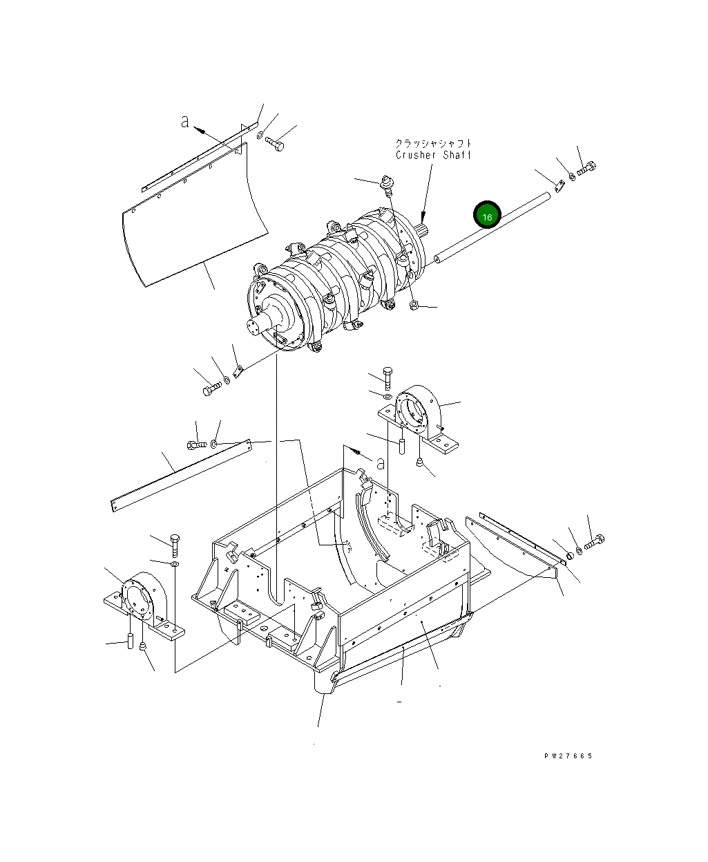 Вал 8287-70-2463 Komatsu