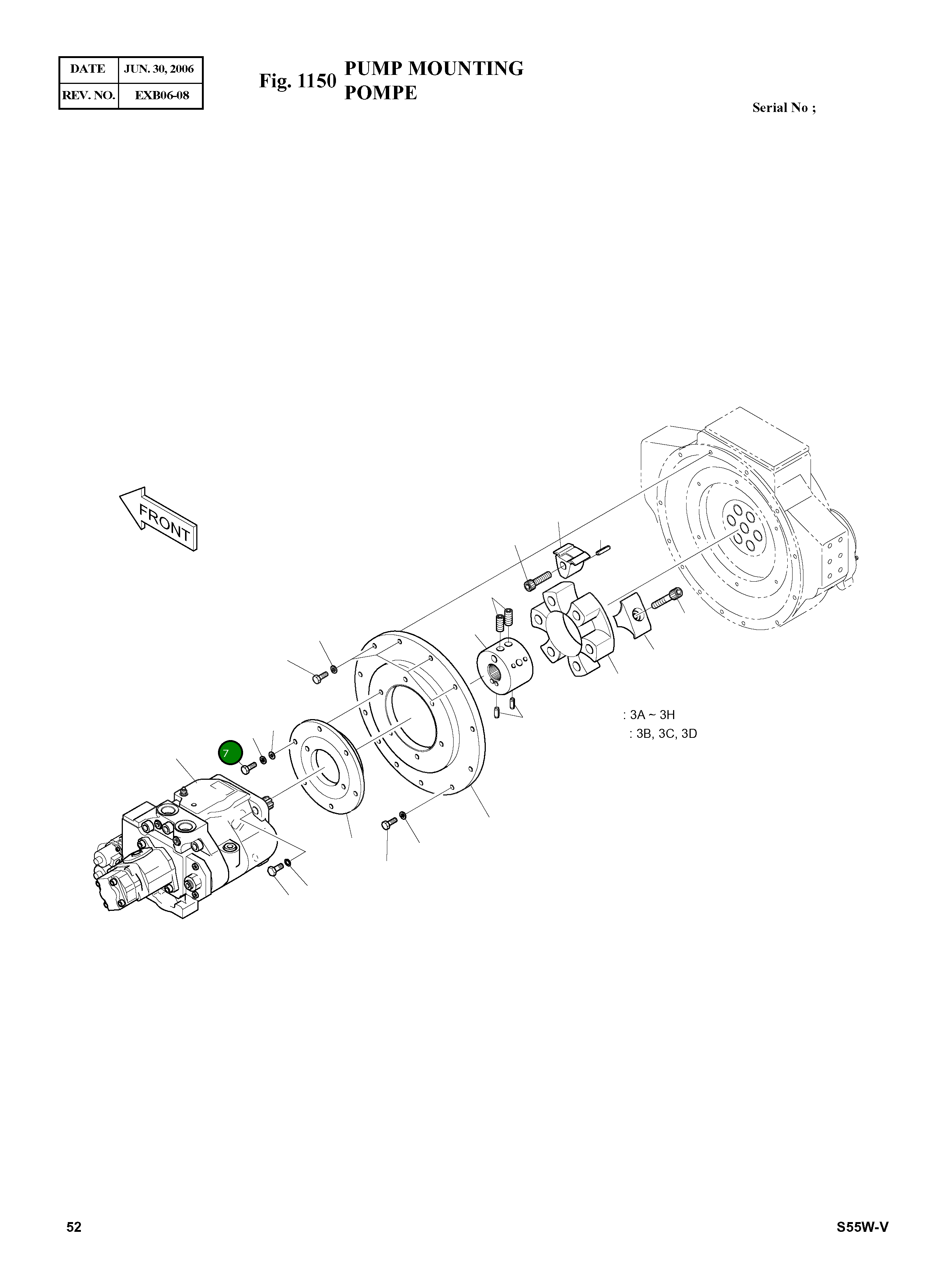 Болт M12X1.25X30 S0715263 Komatsu