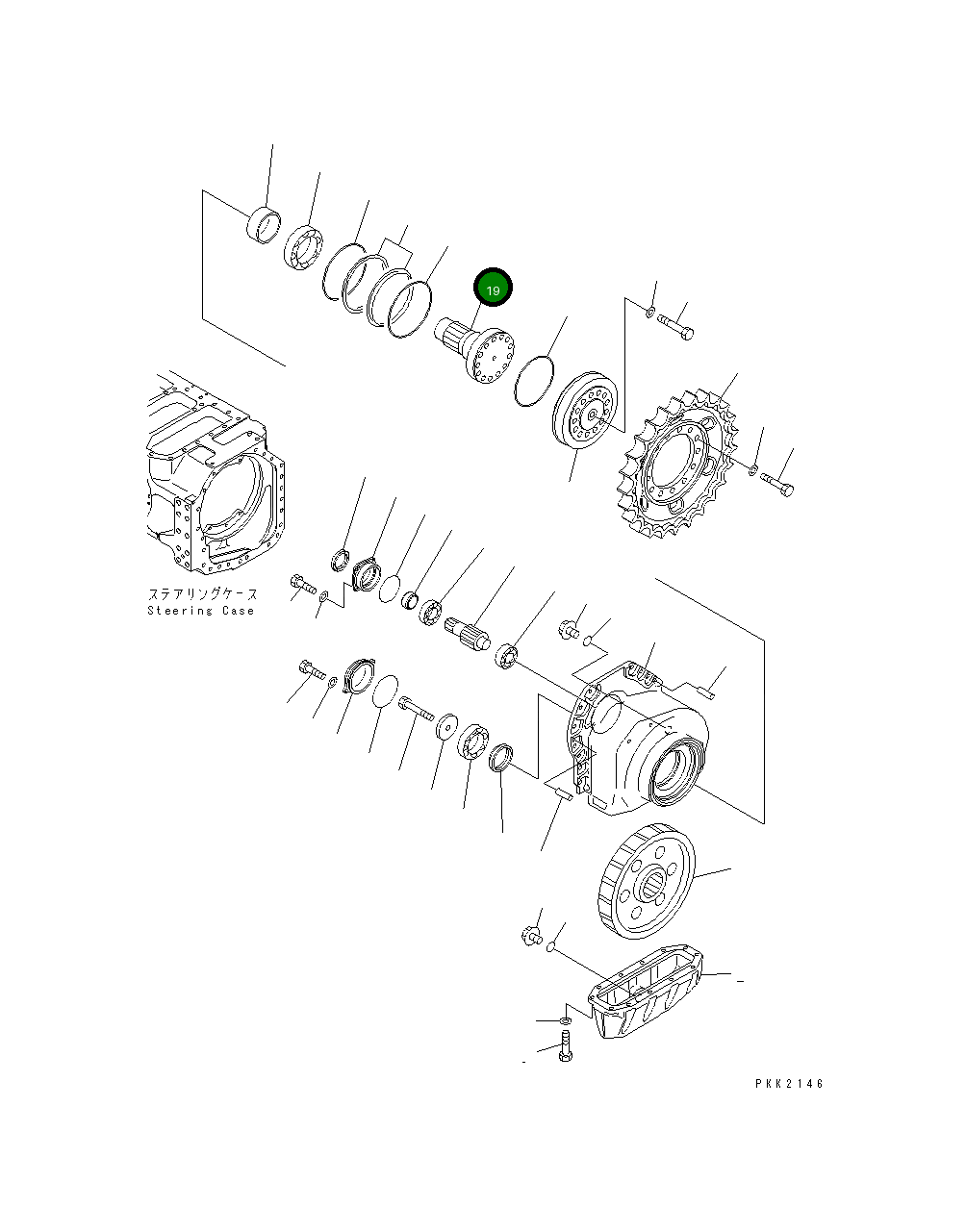 Вал 124-27-51232 Komatsu