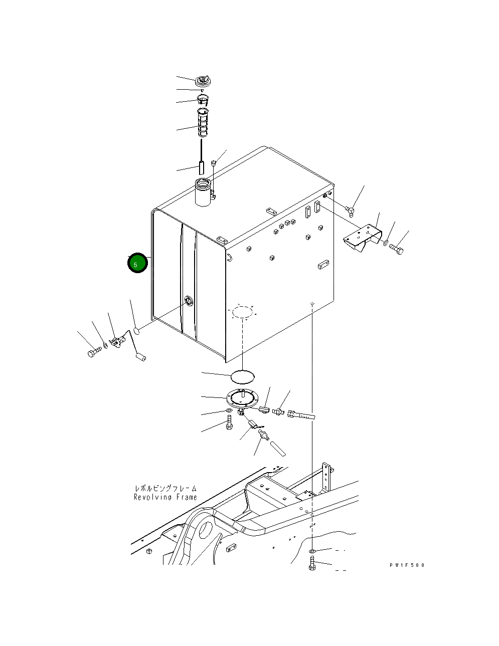 Бак 21M-04-15430 Komatsu