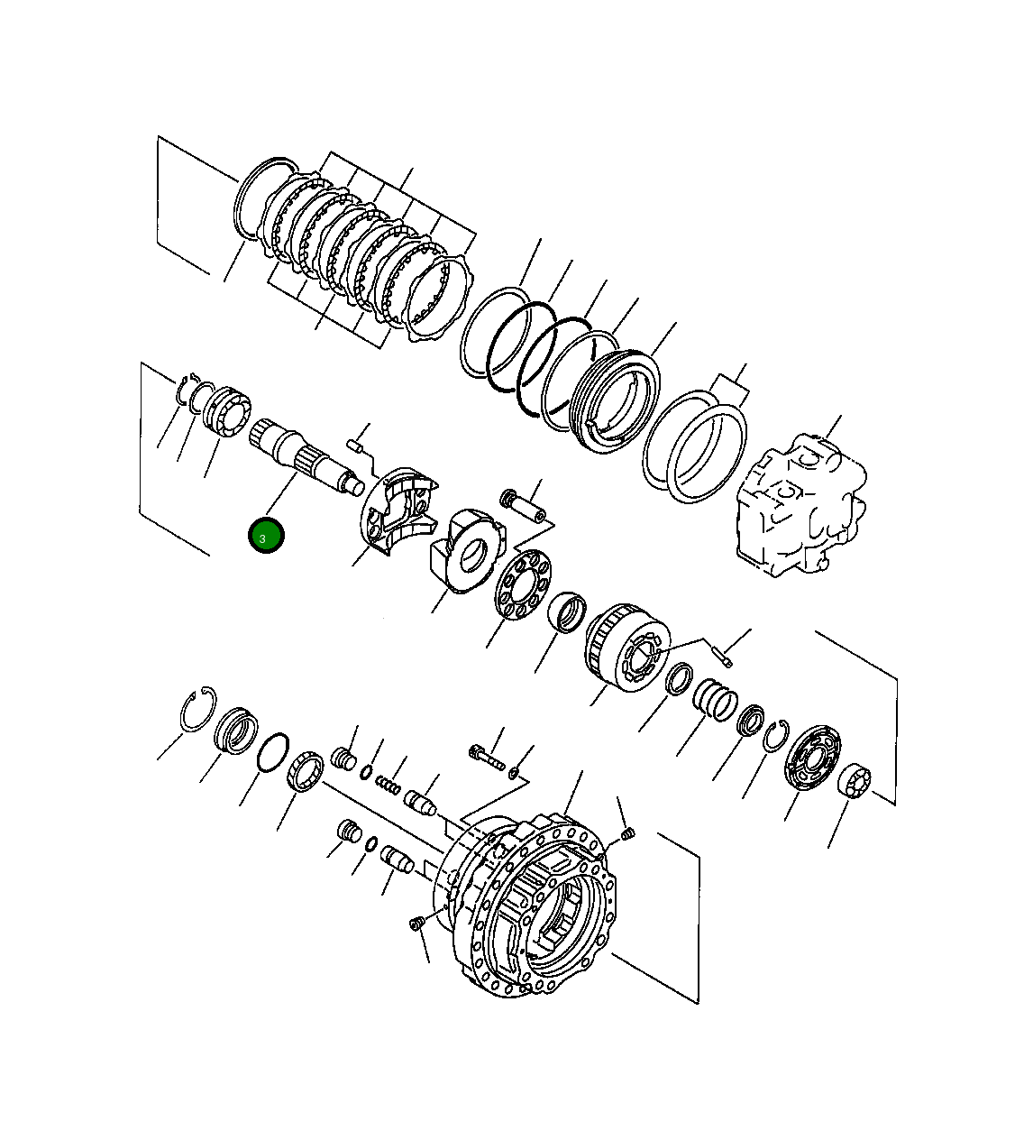 Вал 708-8K-12111 Komatsu