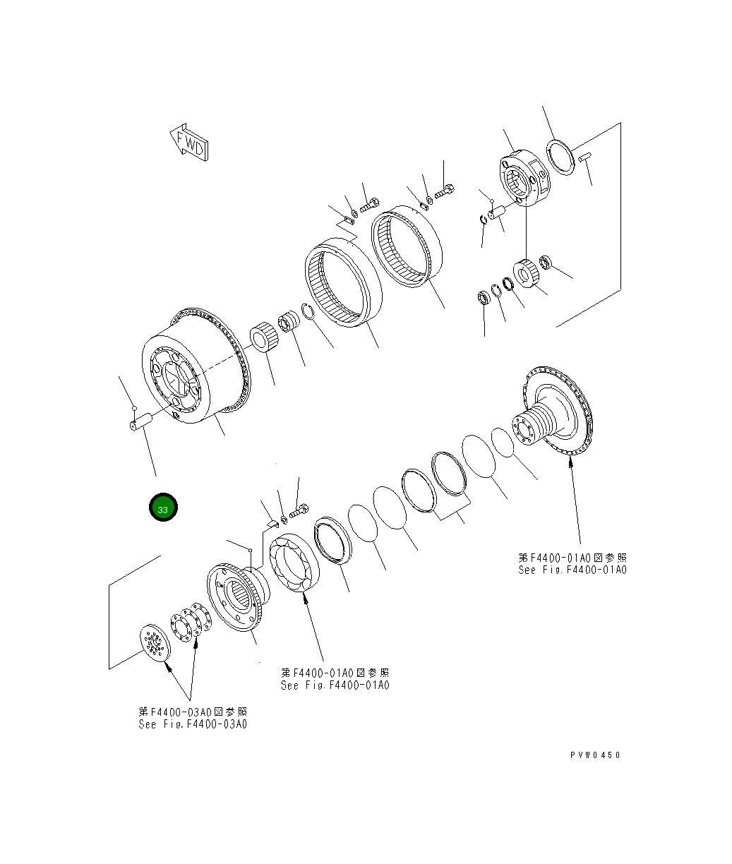 Вал 42C-22-12830 Komatsu