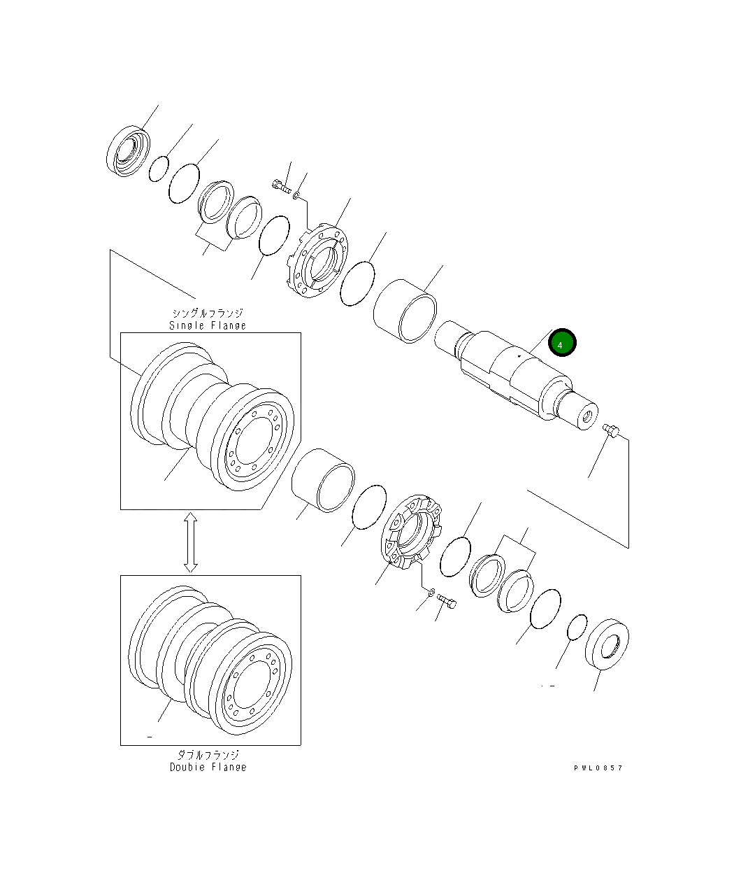 Вал 198-30-36332 Komatsu