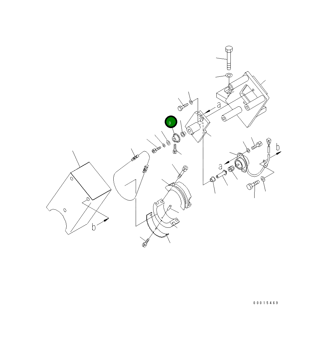 Ведущая звезда 23F-843-3260 Komatsu