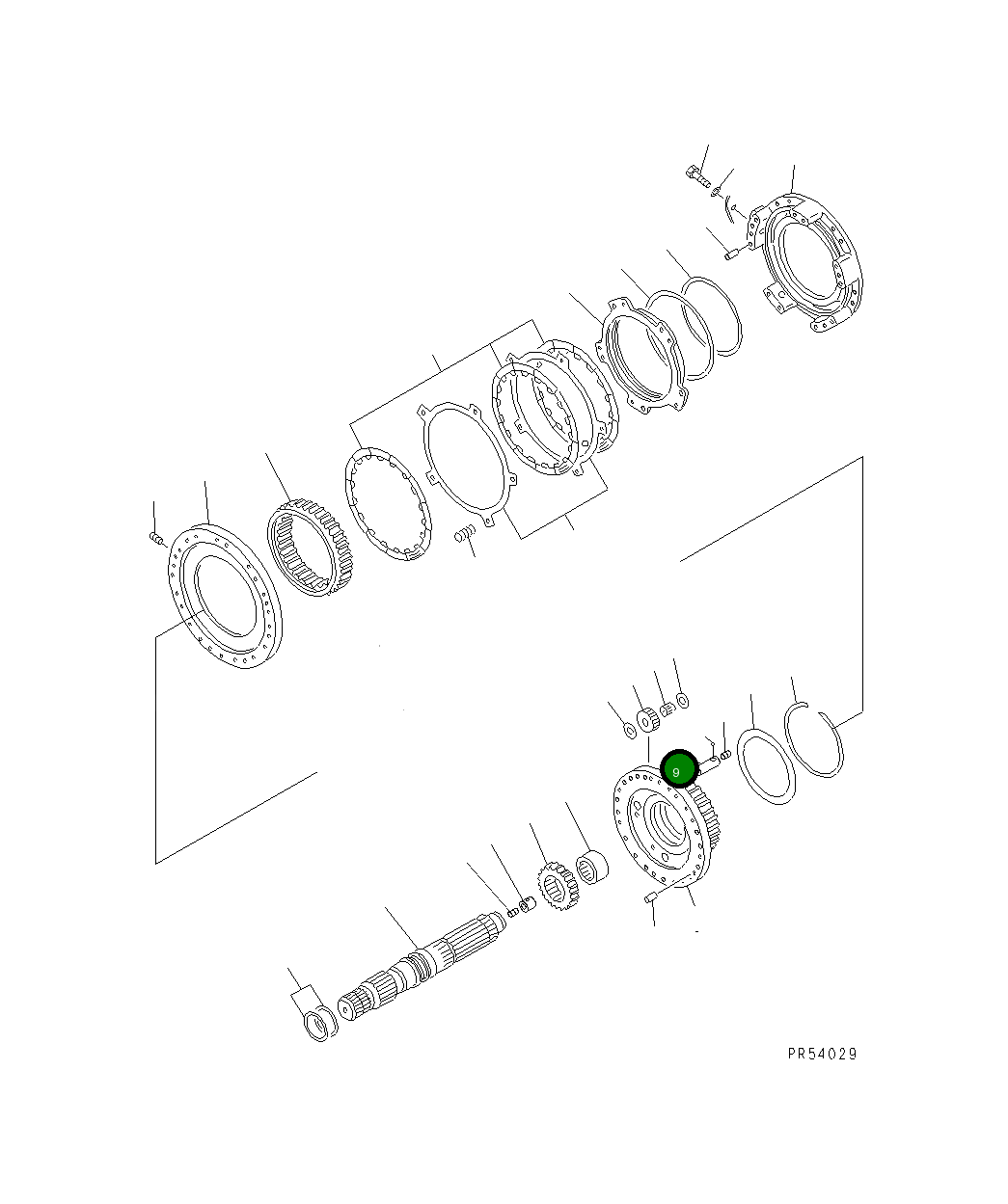 Вал 23B-15-12550 Komatsu