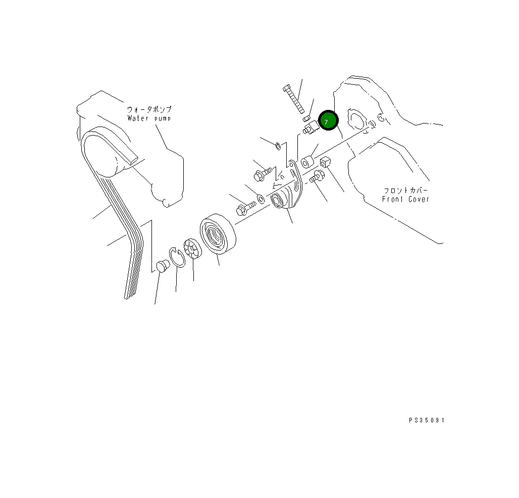 Вал 6221-61-3470 Komatsu