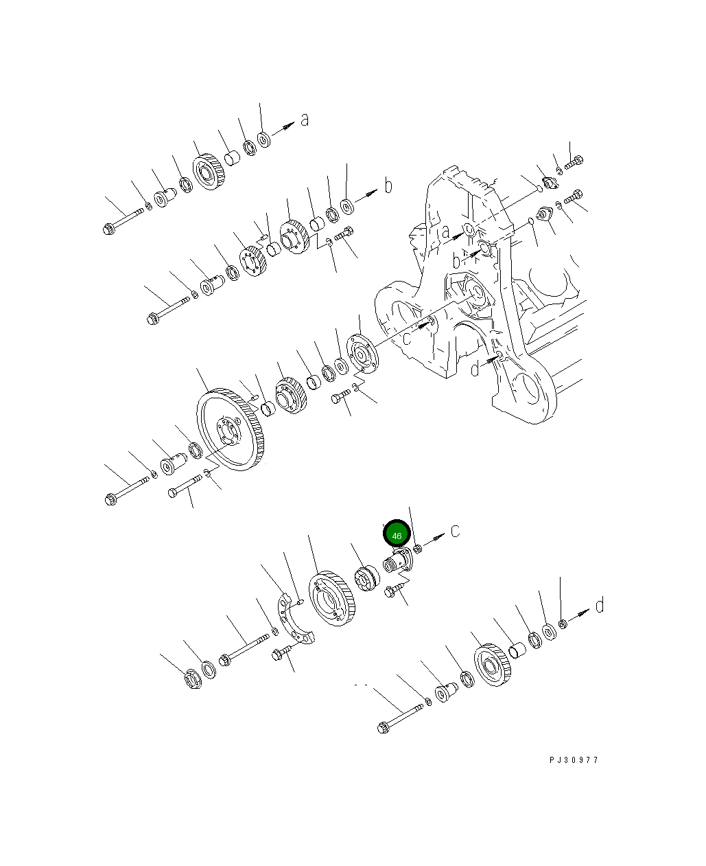 Вал 6164-31-6950 Komatsu