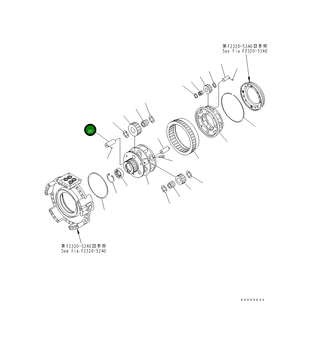 Вал 154-15-62530 Komatsu