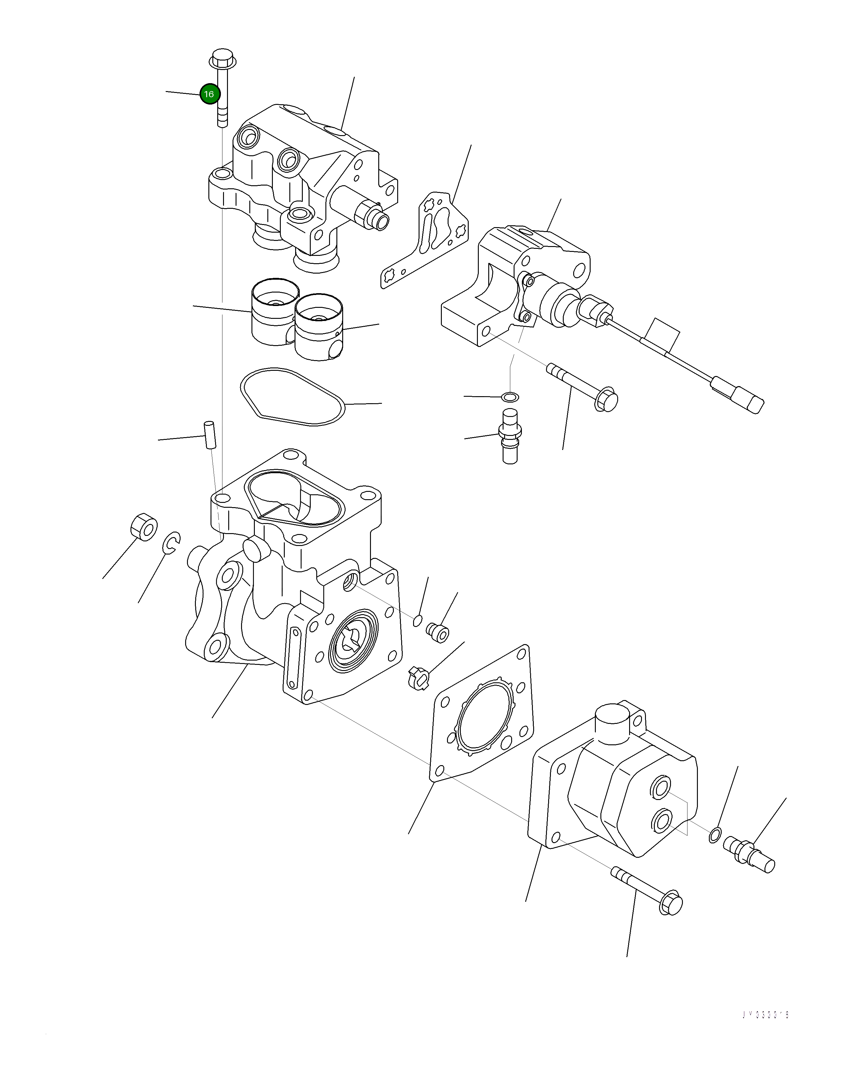 Адаптер 6746-71-1261 Komatsu