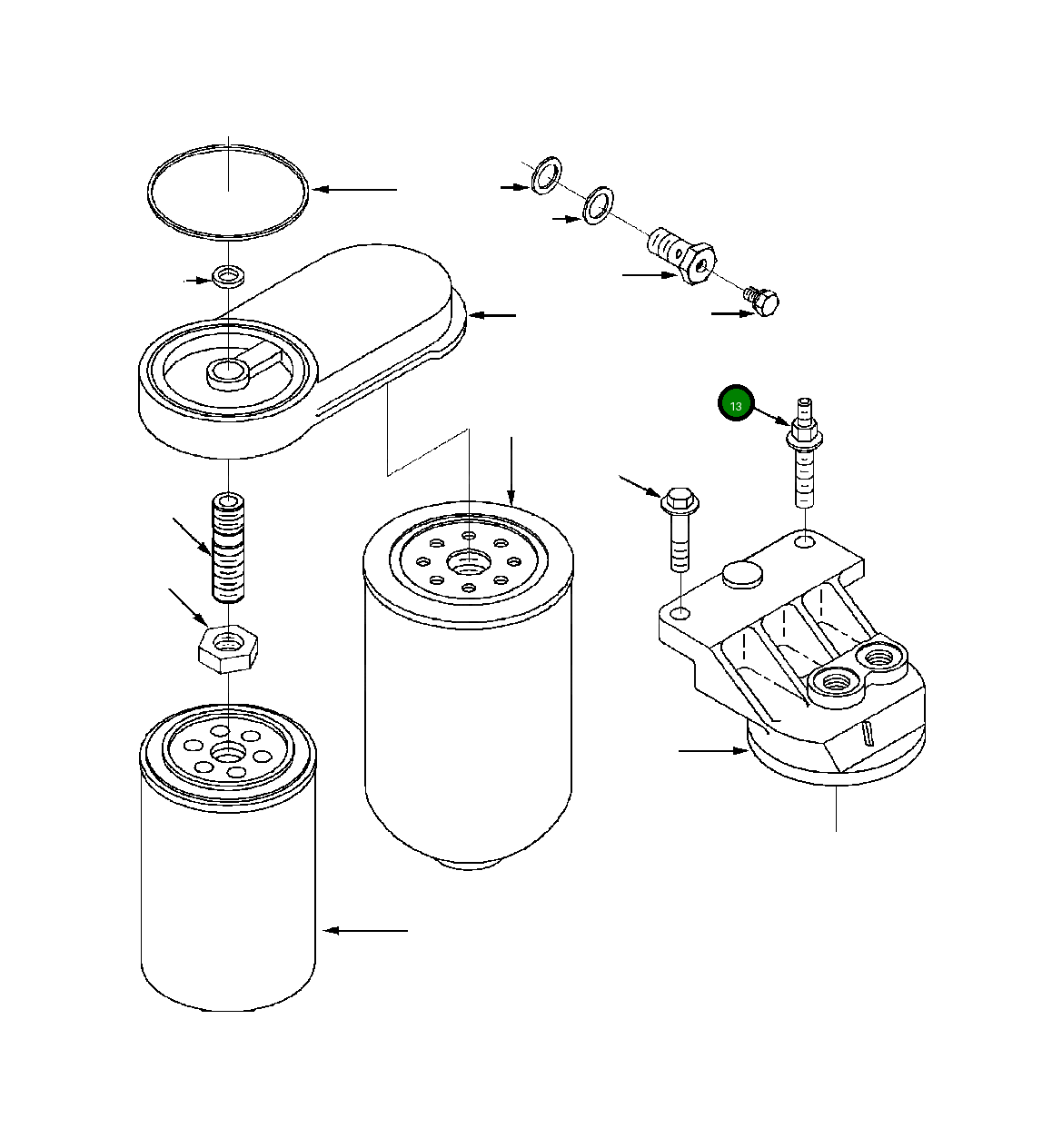 Болт (M8x1.25xM6) 1310 404 H1 Komatsu