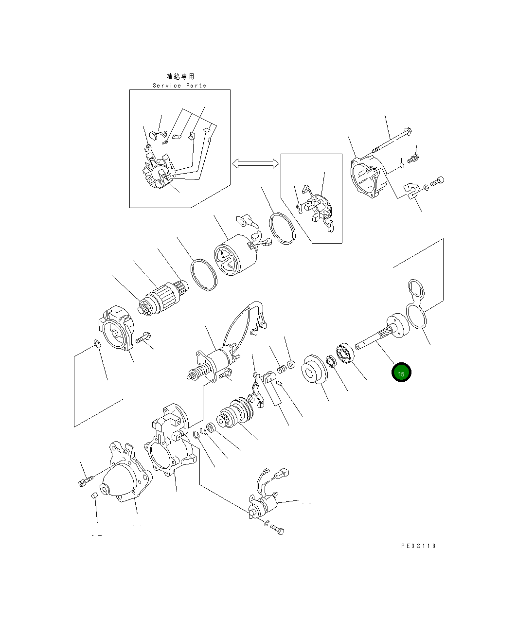 Вал SD2441-03200X0 Komatsu