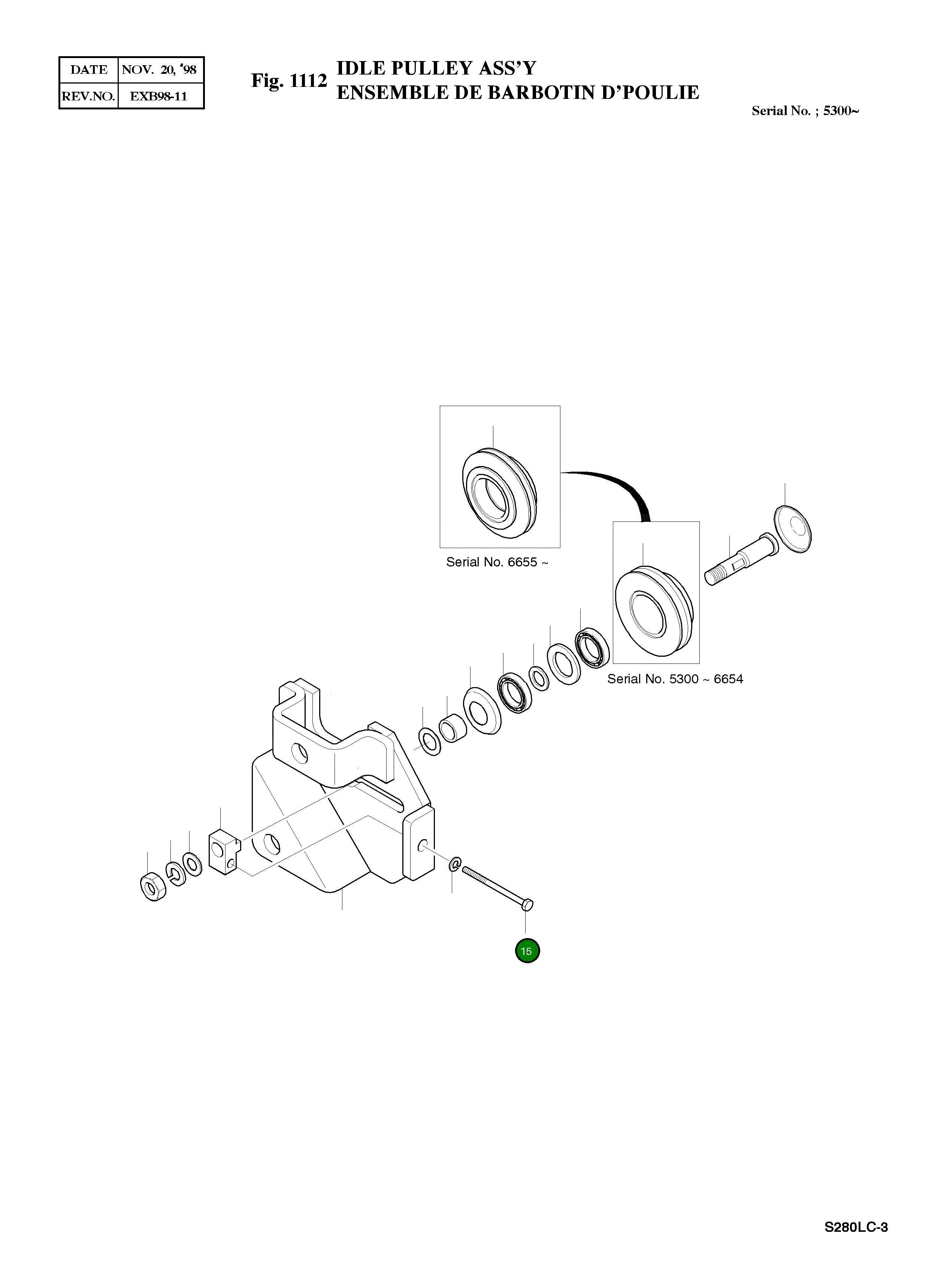 Болт M10X1.5X140 S0514353 Komatsu