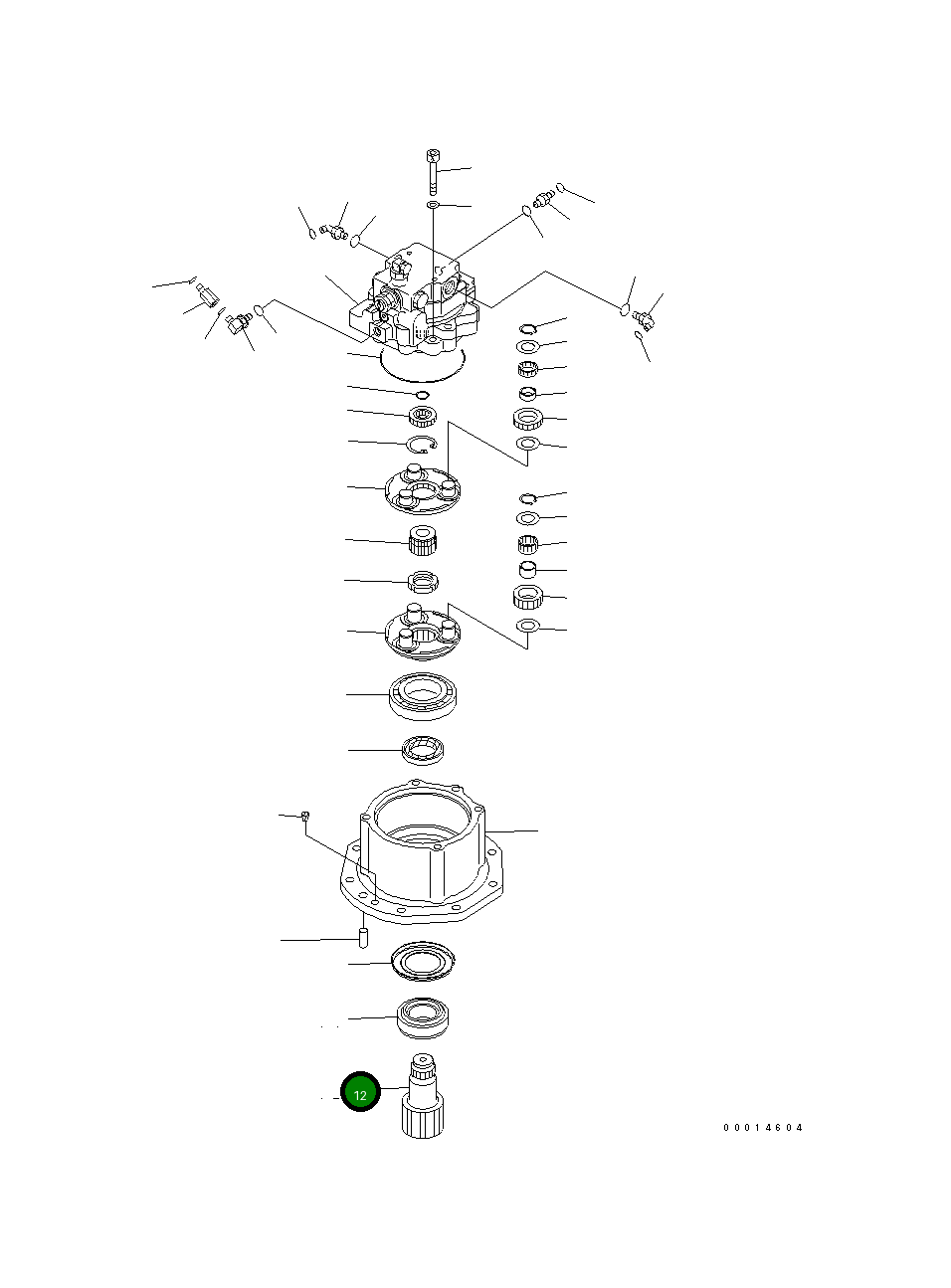 Вал 22M-26-22130 Komatsu