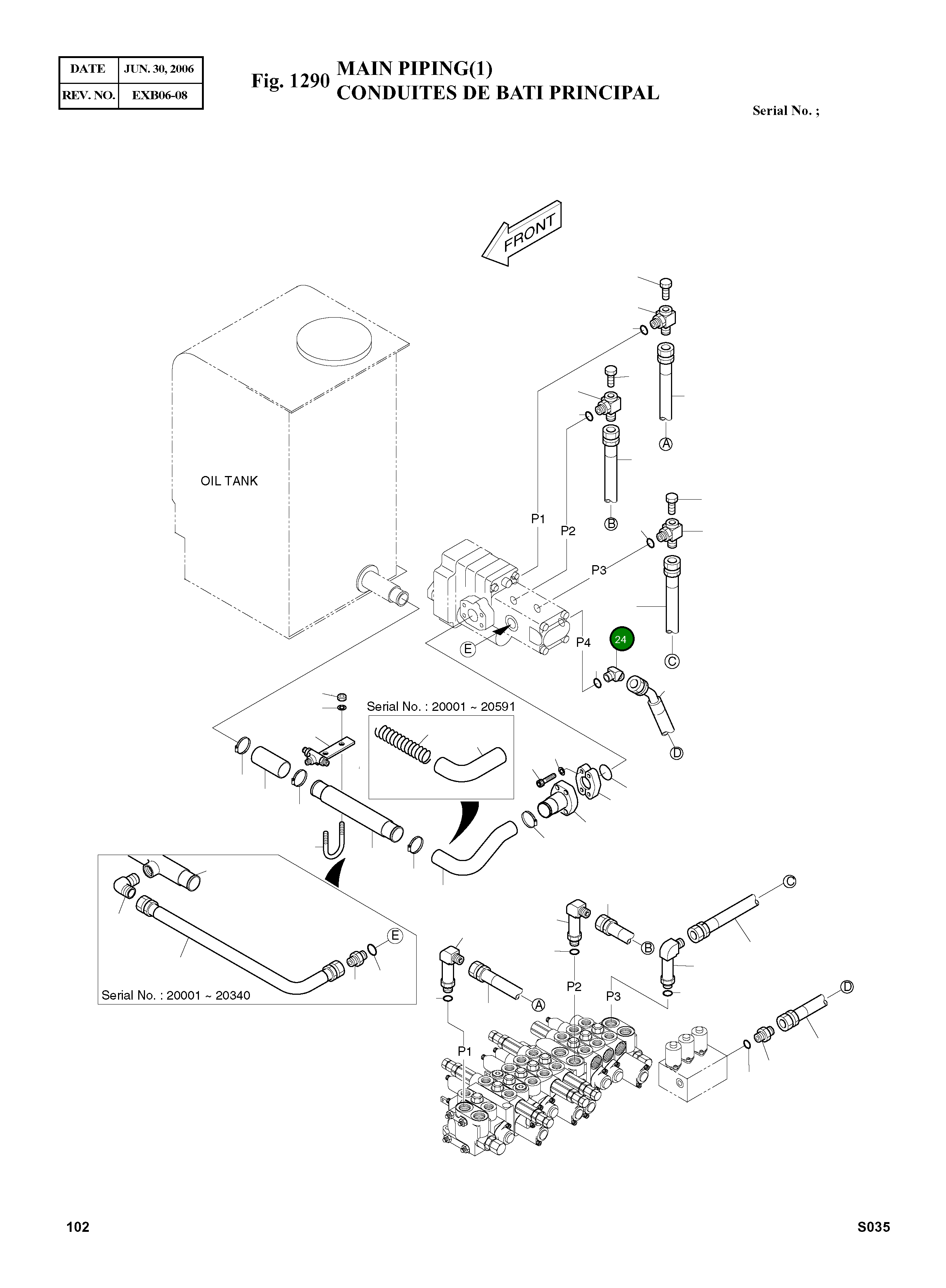Адаптер PFO1/2XPF3/8 2181-2419D4 Komatsu
