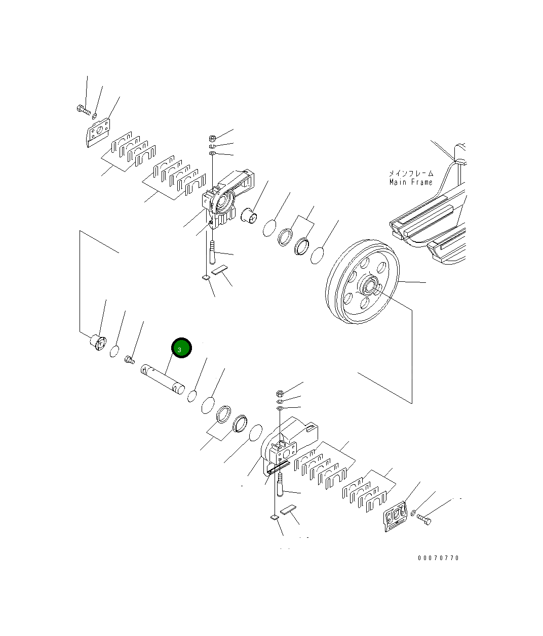 Вал 11Y-30-18121 Komatsu