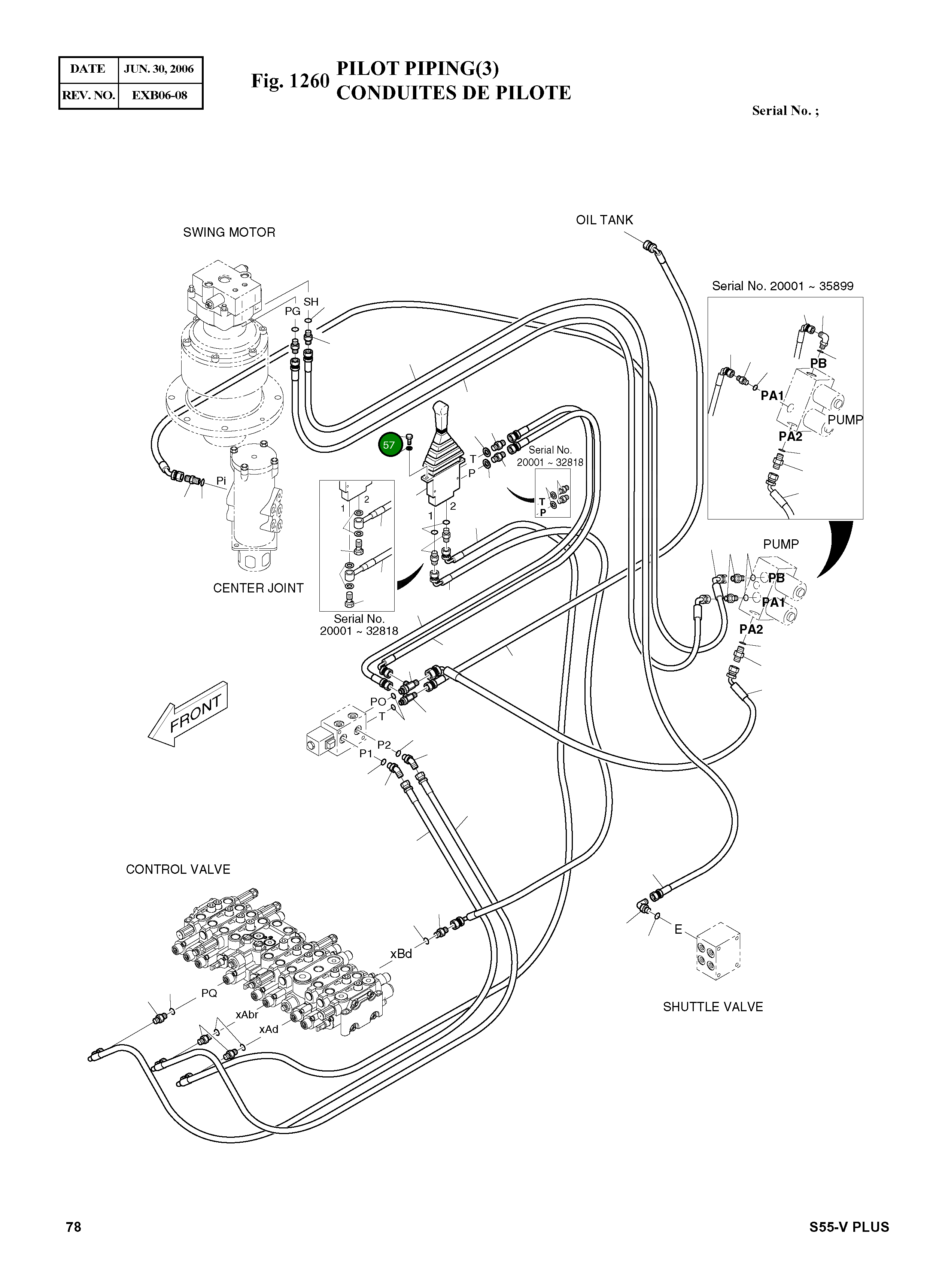 Болт M6X18 S0504753 Komatsu