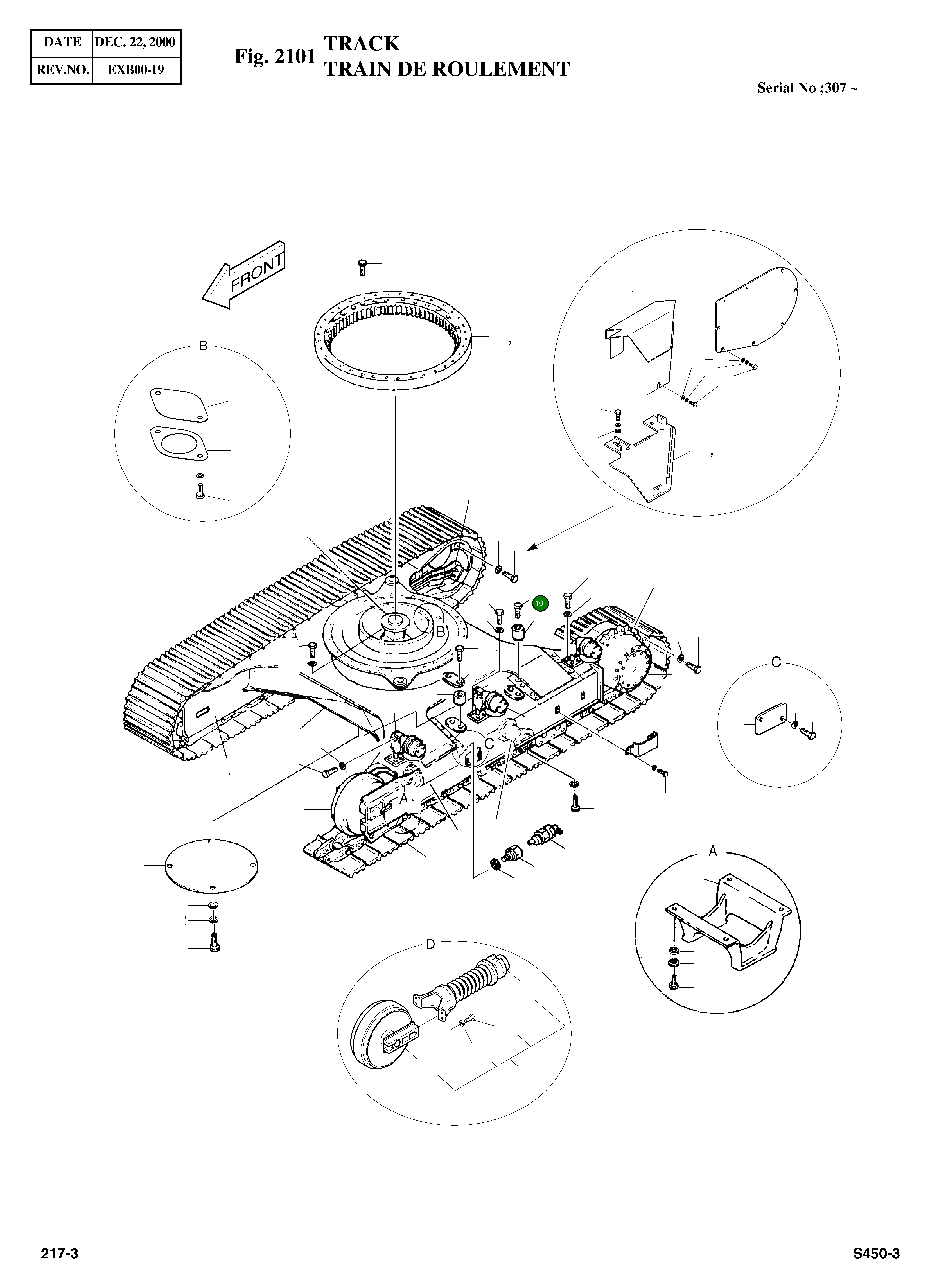 Болт M33X3.0X140 120-00040 Komatsu