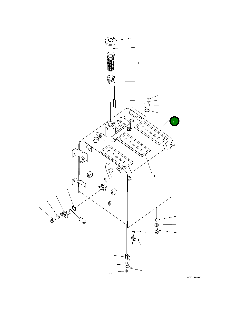 Бак 206-04-K1042 Komatsu