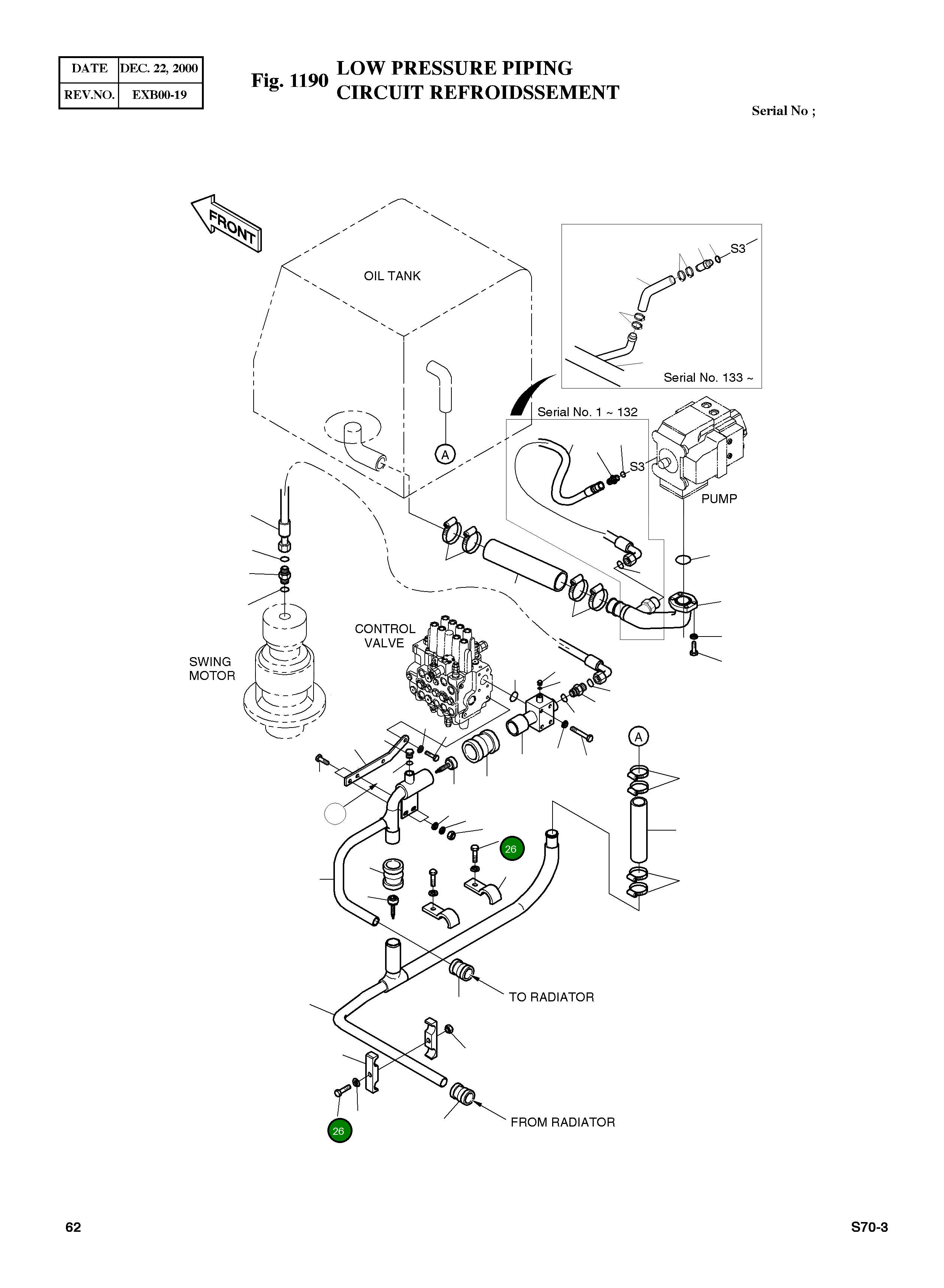 Болт M12X1.75X70 S0561153 Komatsu