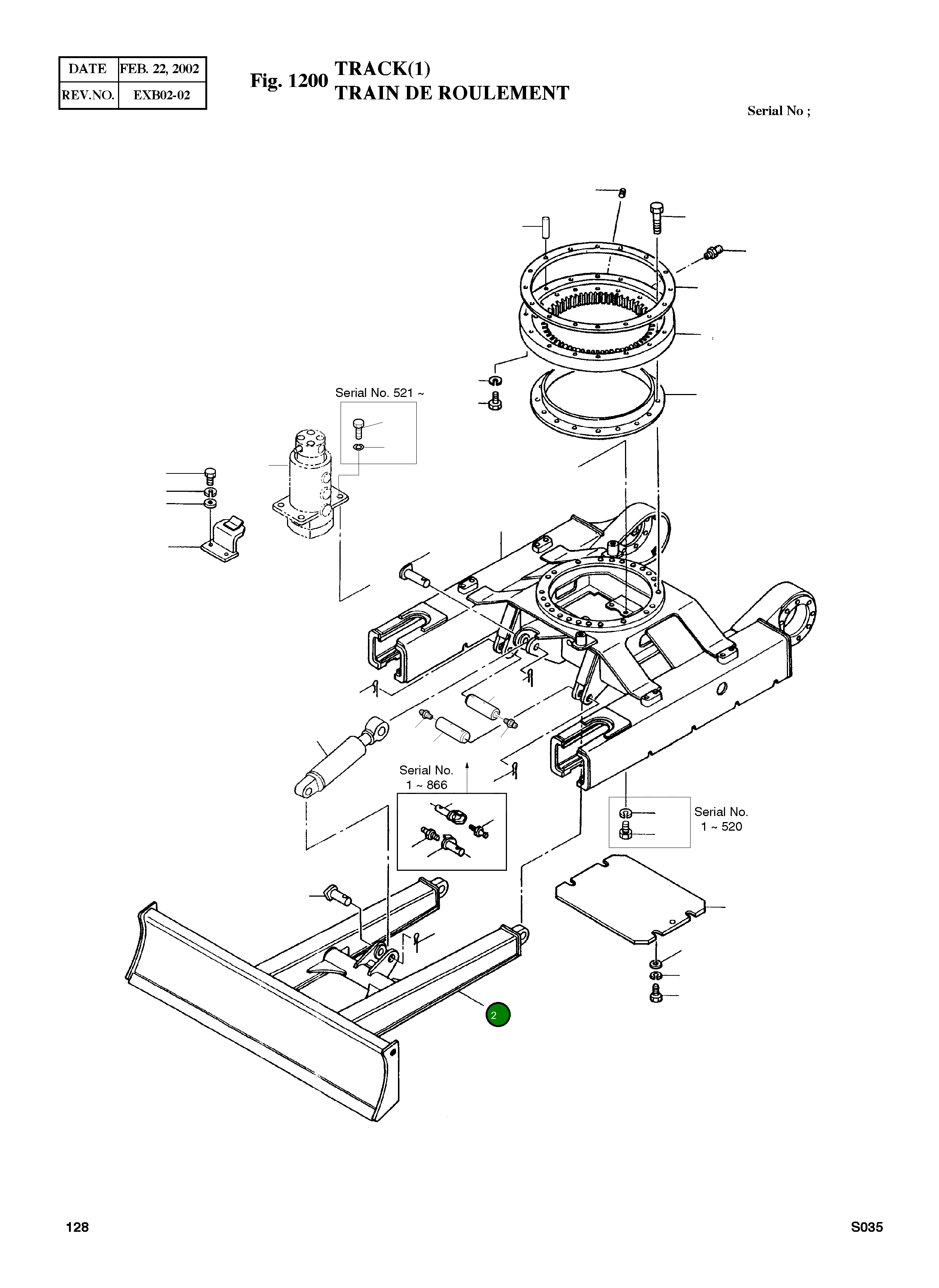 Отвал 2608-1042A Komatsu