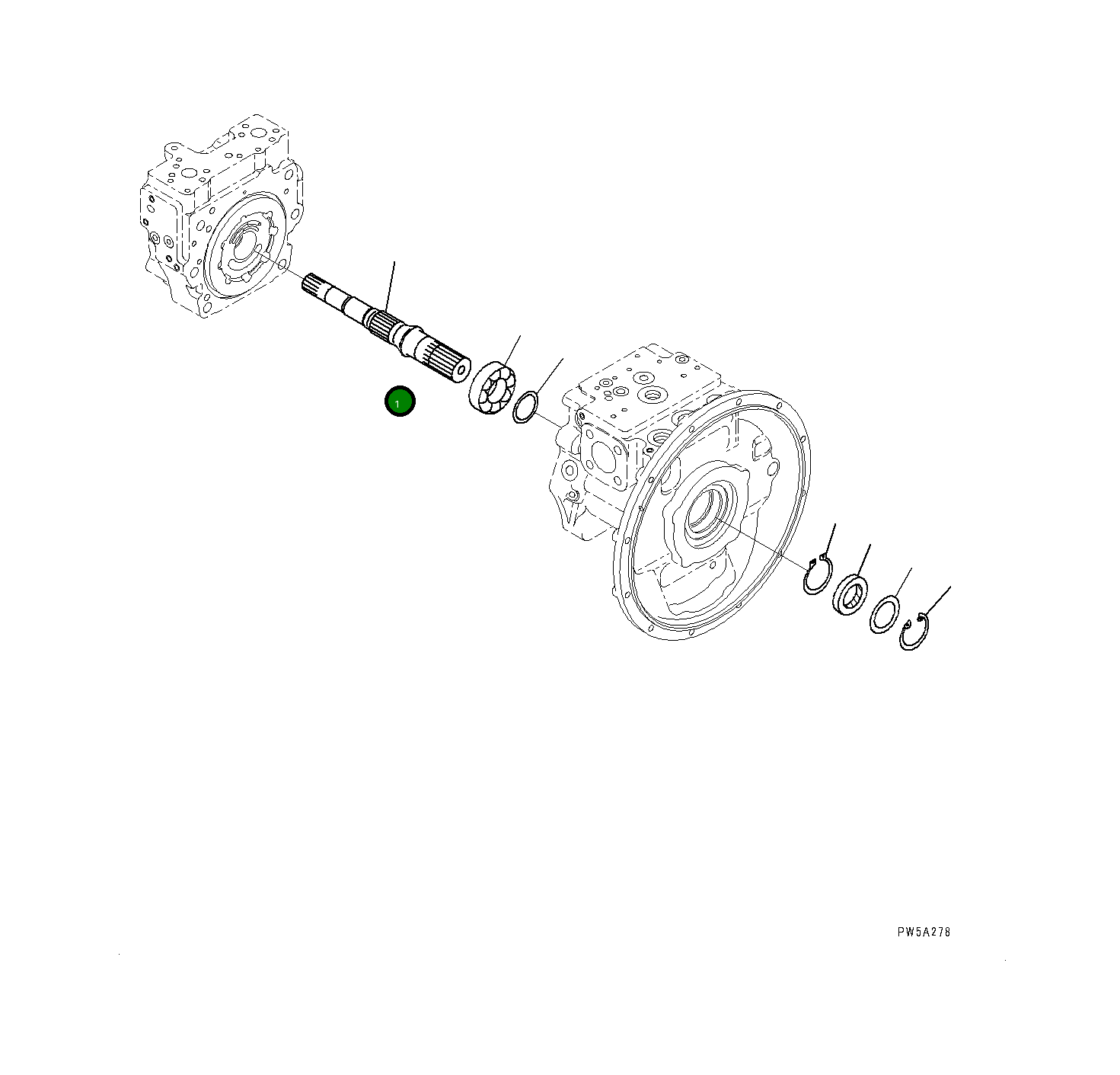 Вал 708-3M-12120 Komatsu