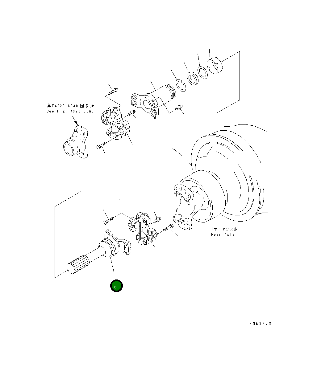 Вал 425-20-24730 Komatsu