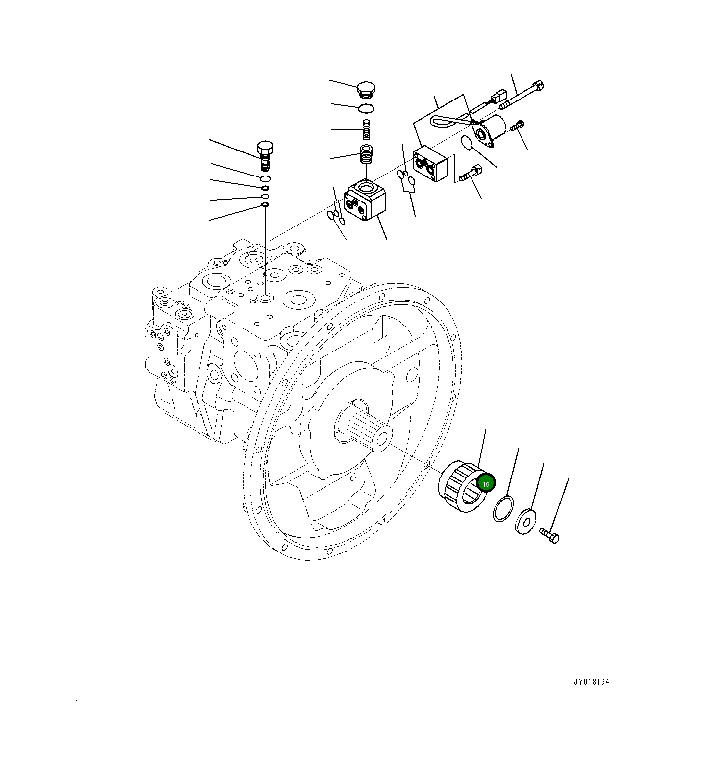 Вал 708-3D-12210 Komatsu