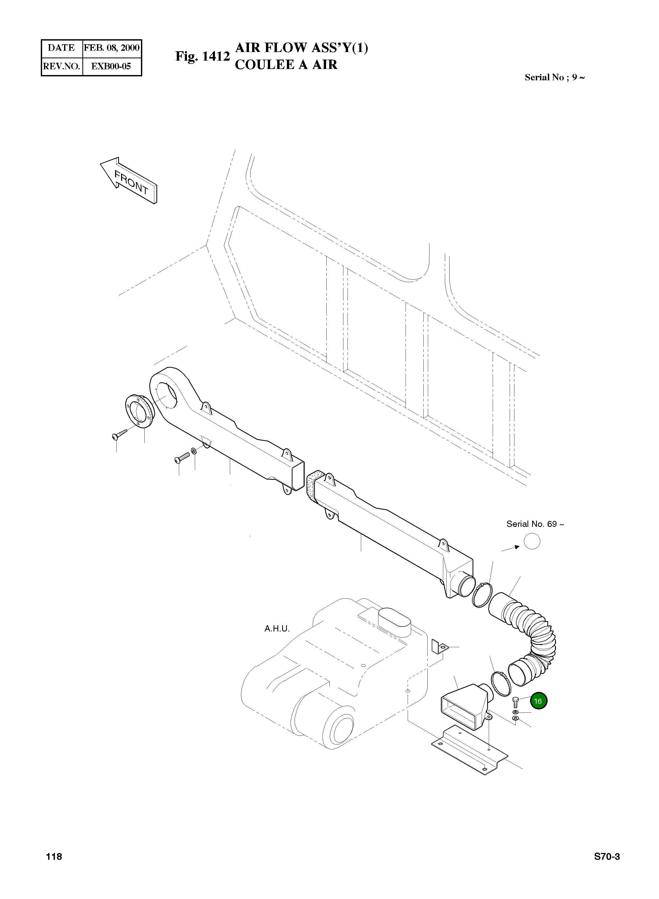 Болт M6X1.0X20 S0504853 Komatsu