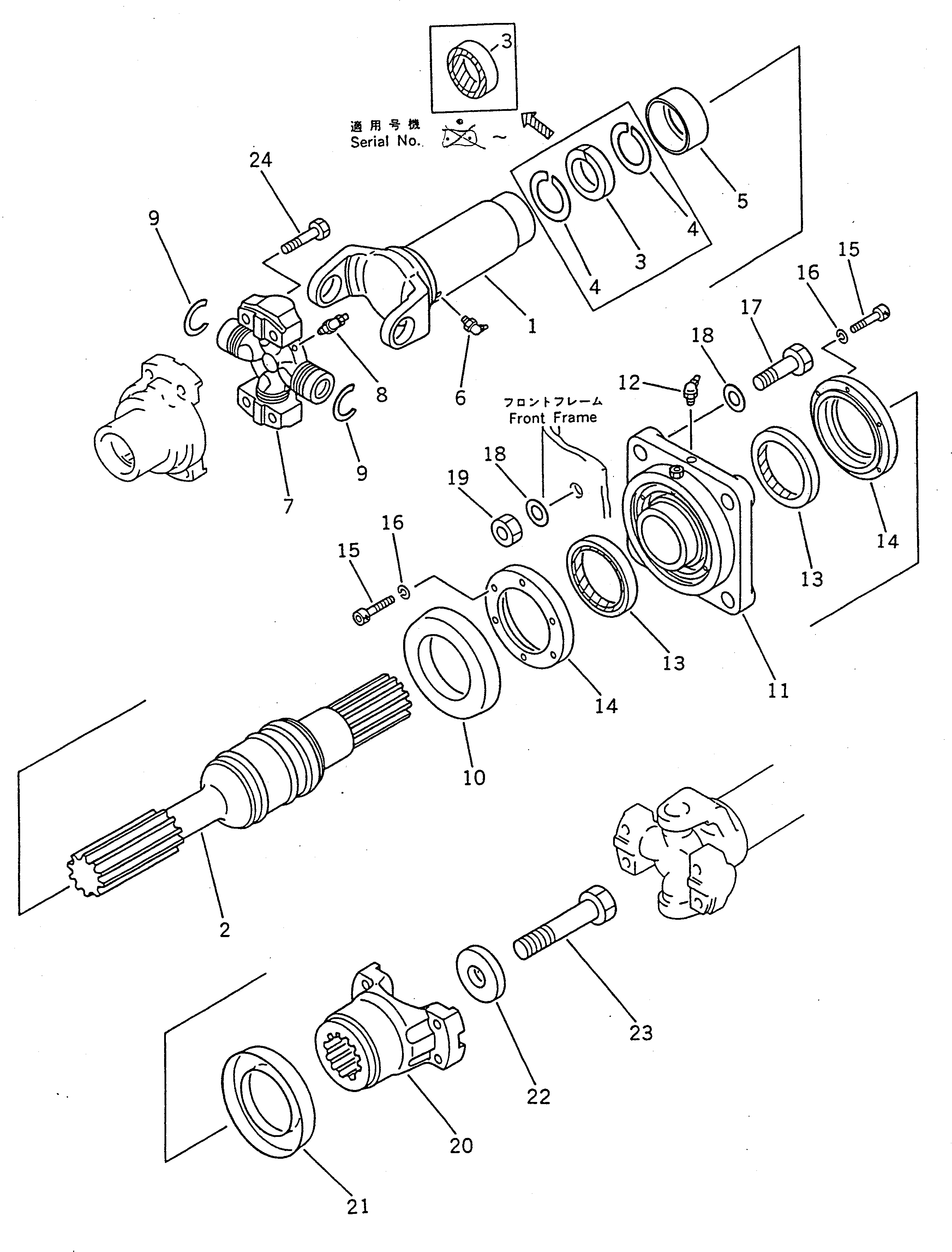 Вал 416-20-13113 Komatsu