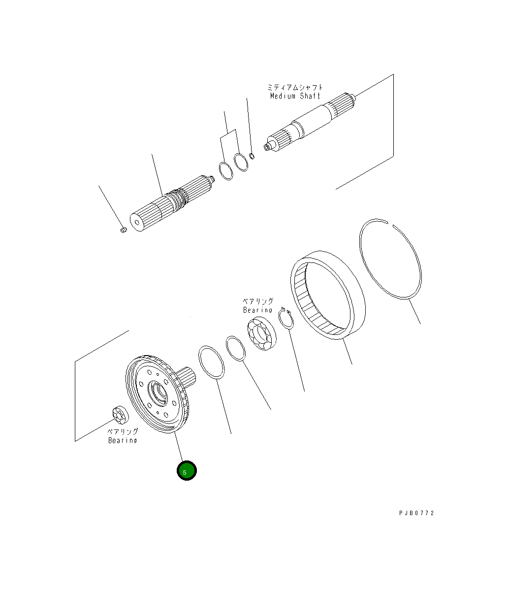 Вал 17A-15-12134 Komatsu