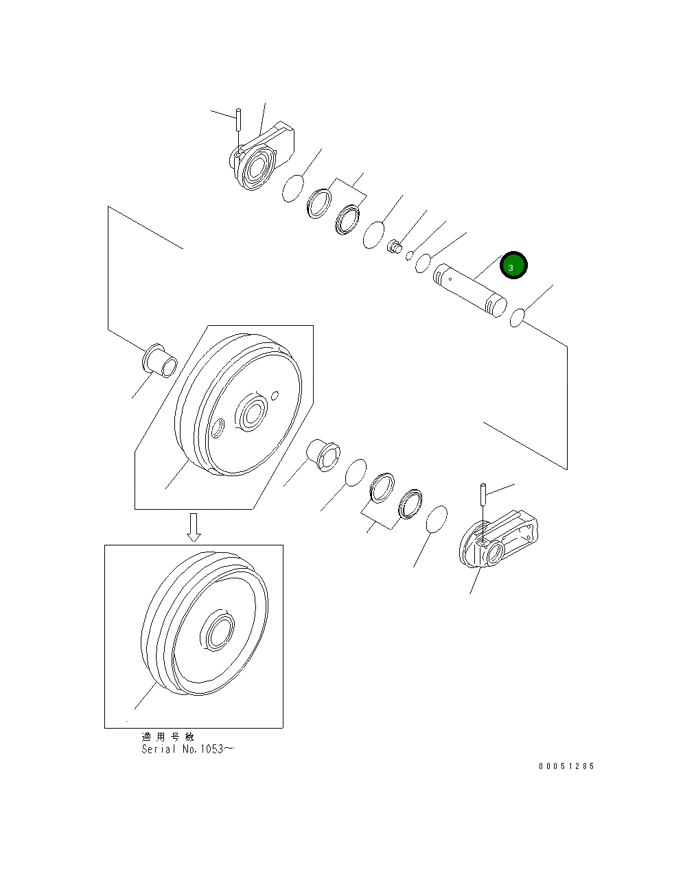Вал 207-30-53130 Komatsu
