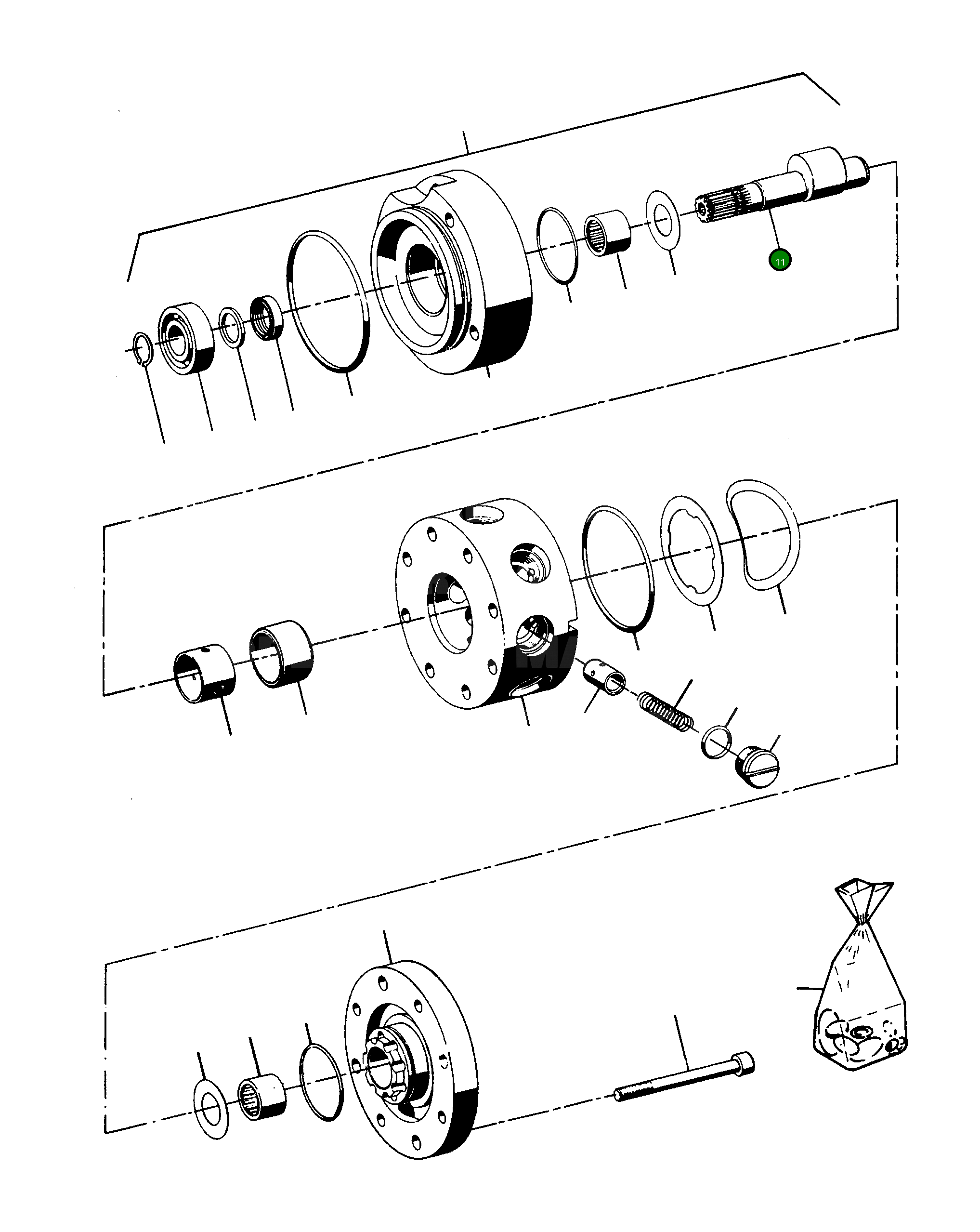Вал 3229008M1 Komatsu