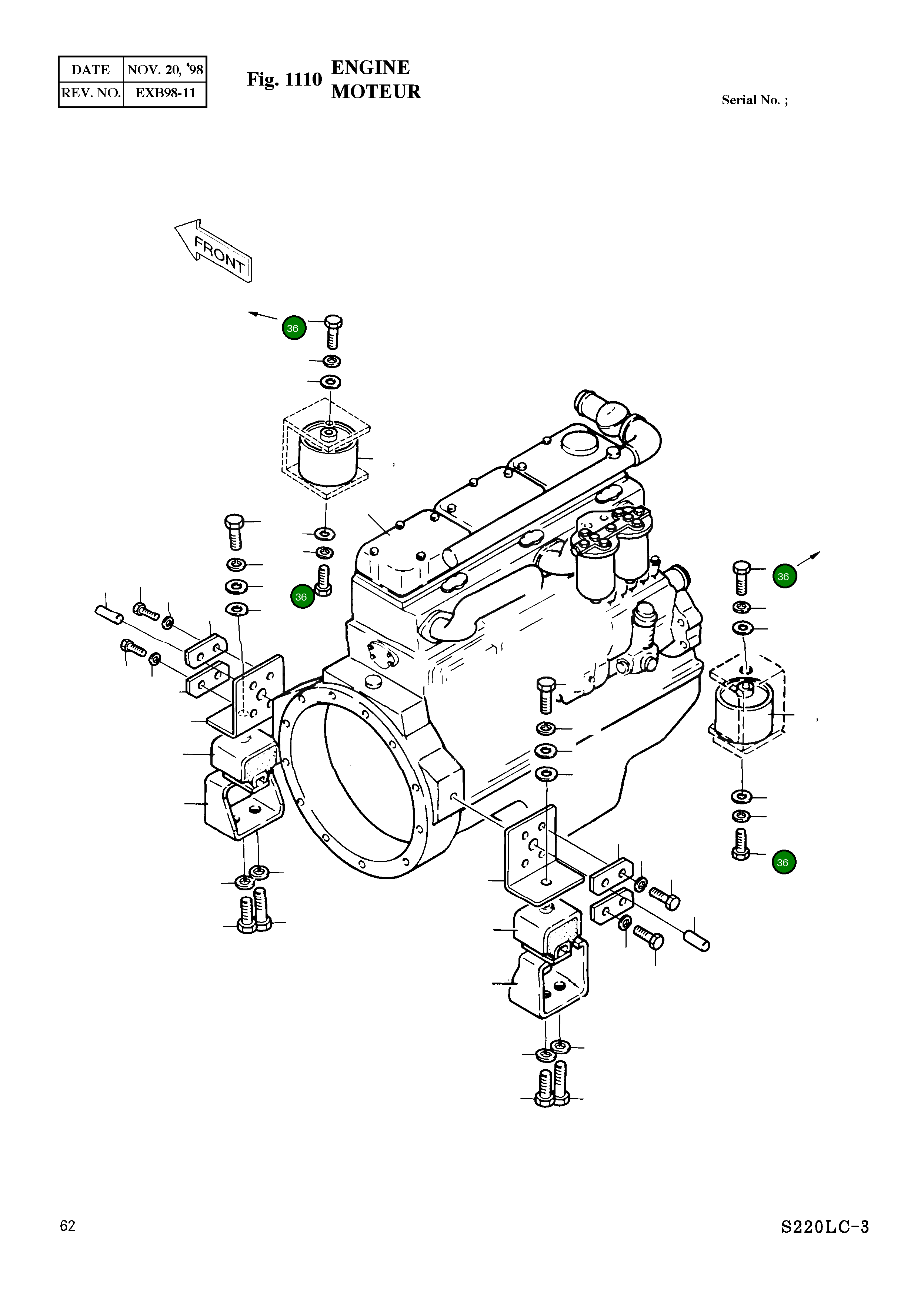 Болт M14X1.5X22 S0717961 Komatsu