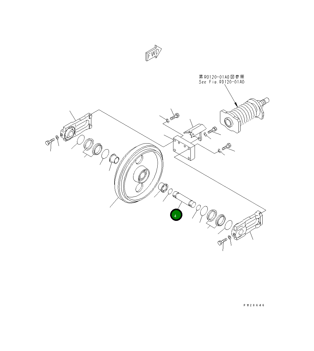 Вал 20T-30-12191 Komatsu