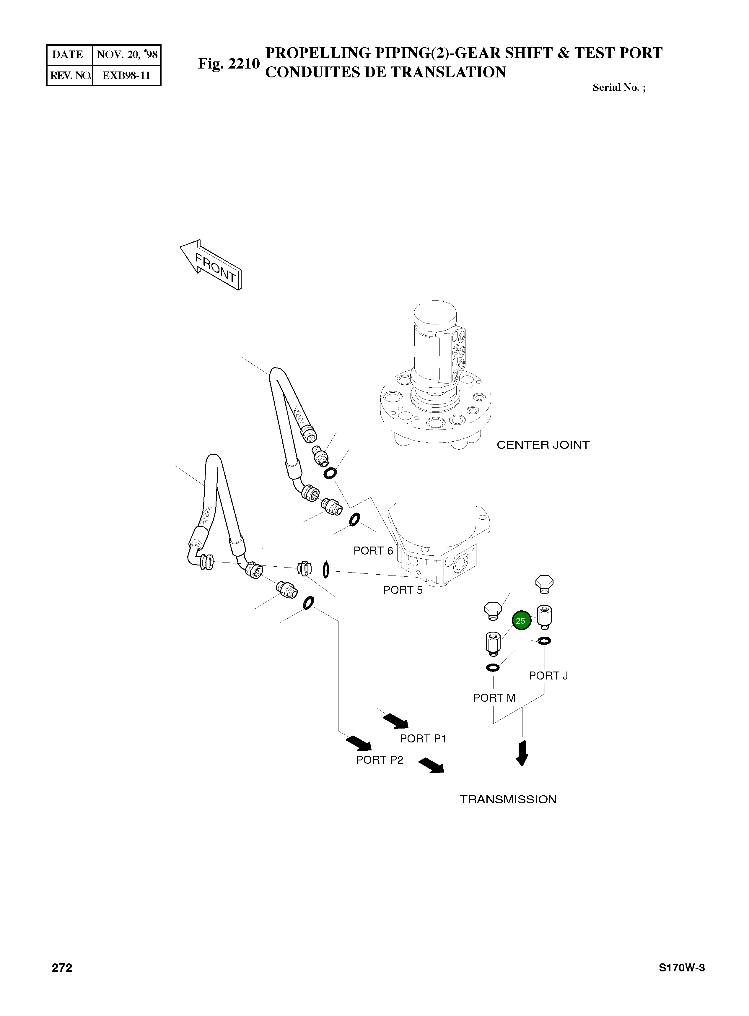 Адаптер M14X1.5.M10X1.0 2181-2201D3 Komatsu