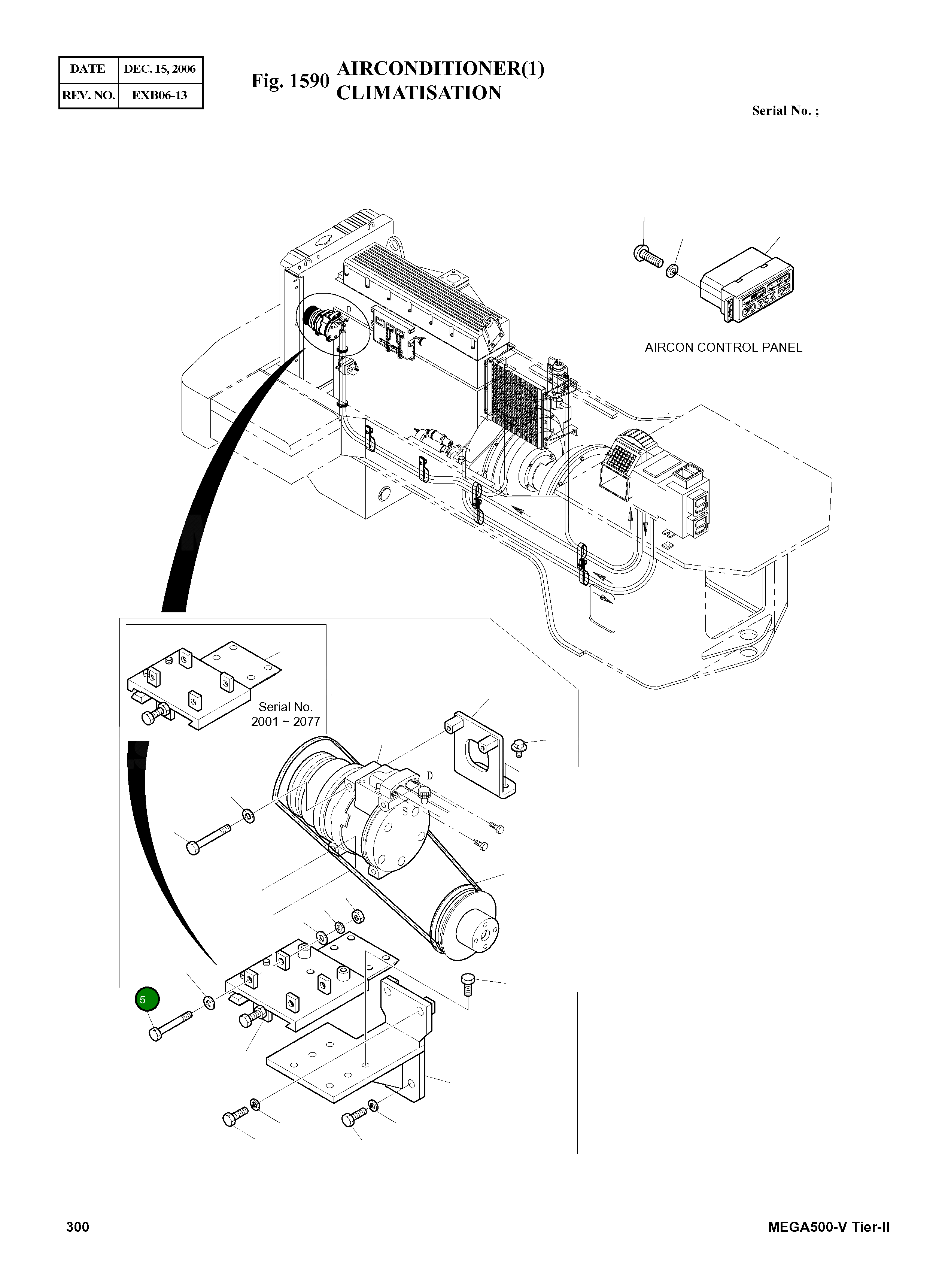 Болт M8X1.25X100 S0557366 Komatsu