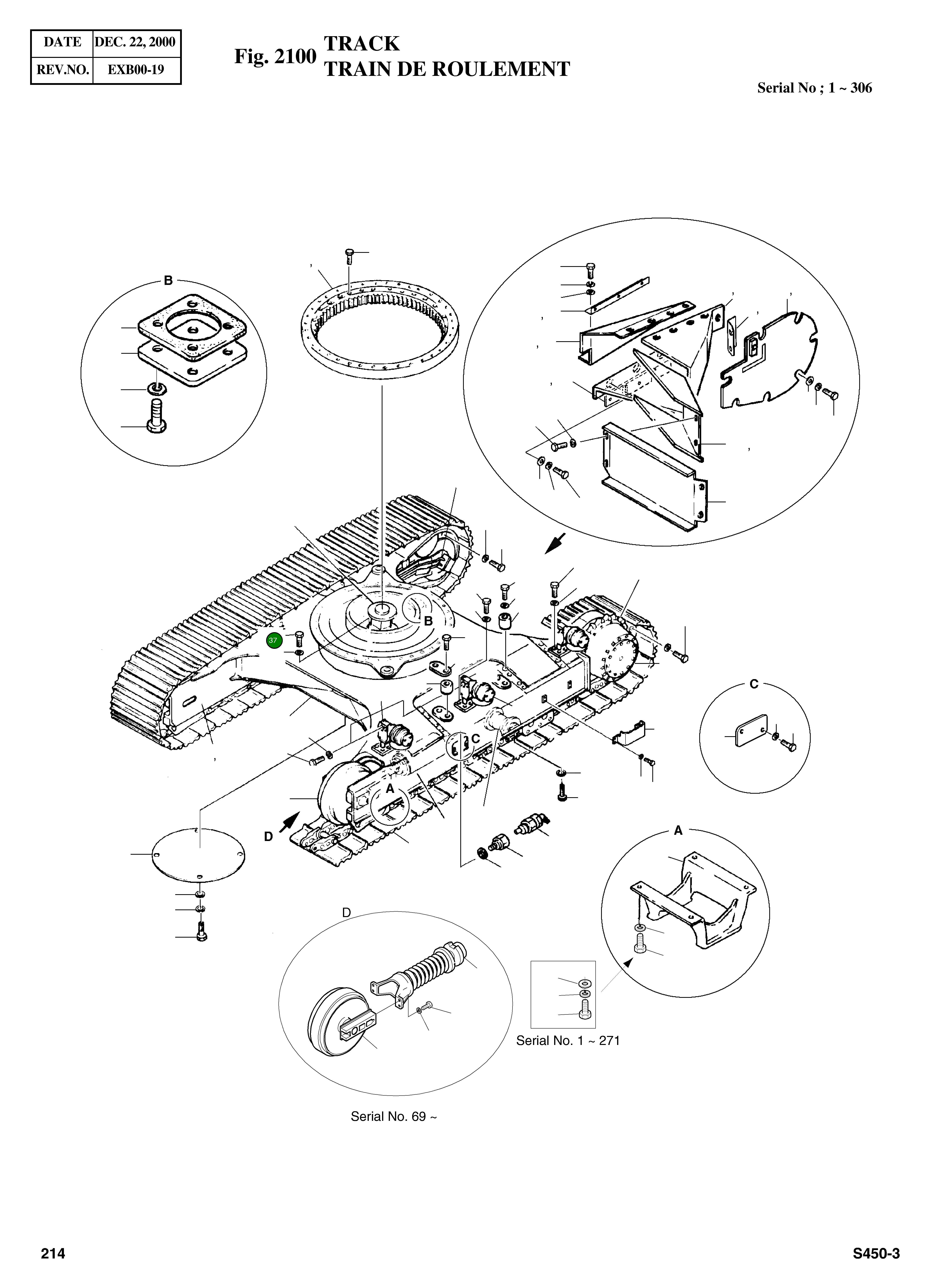 Болт M16X2.0X45 S0565151 Komatsu