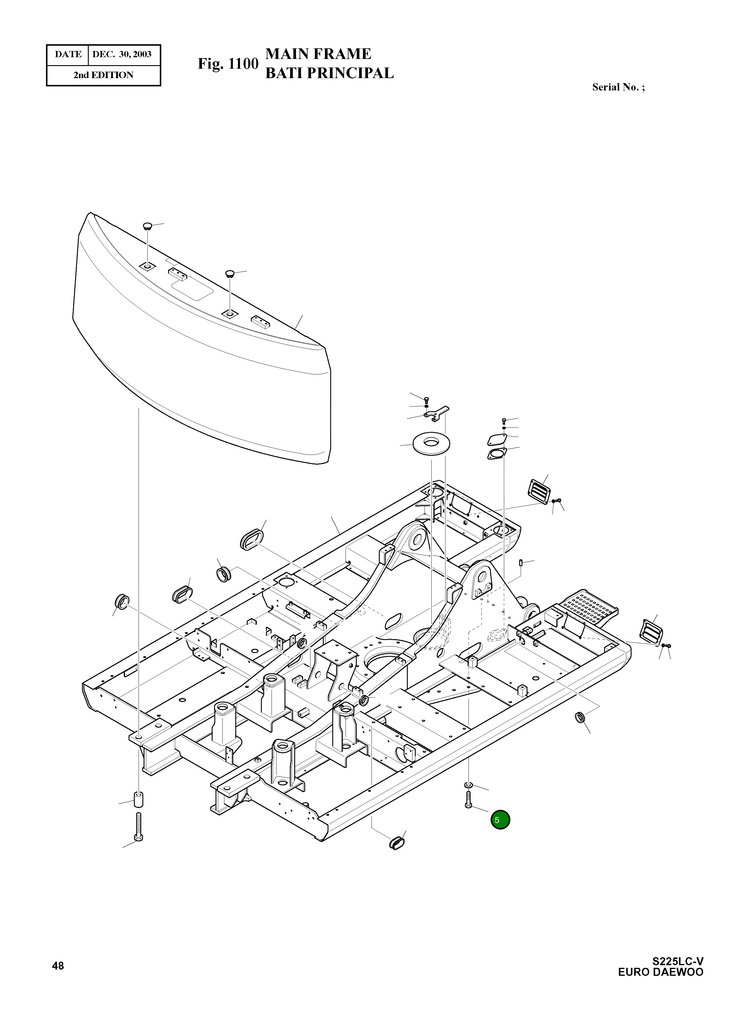 Болт M20X2.5X120 S0571261 Komatsu