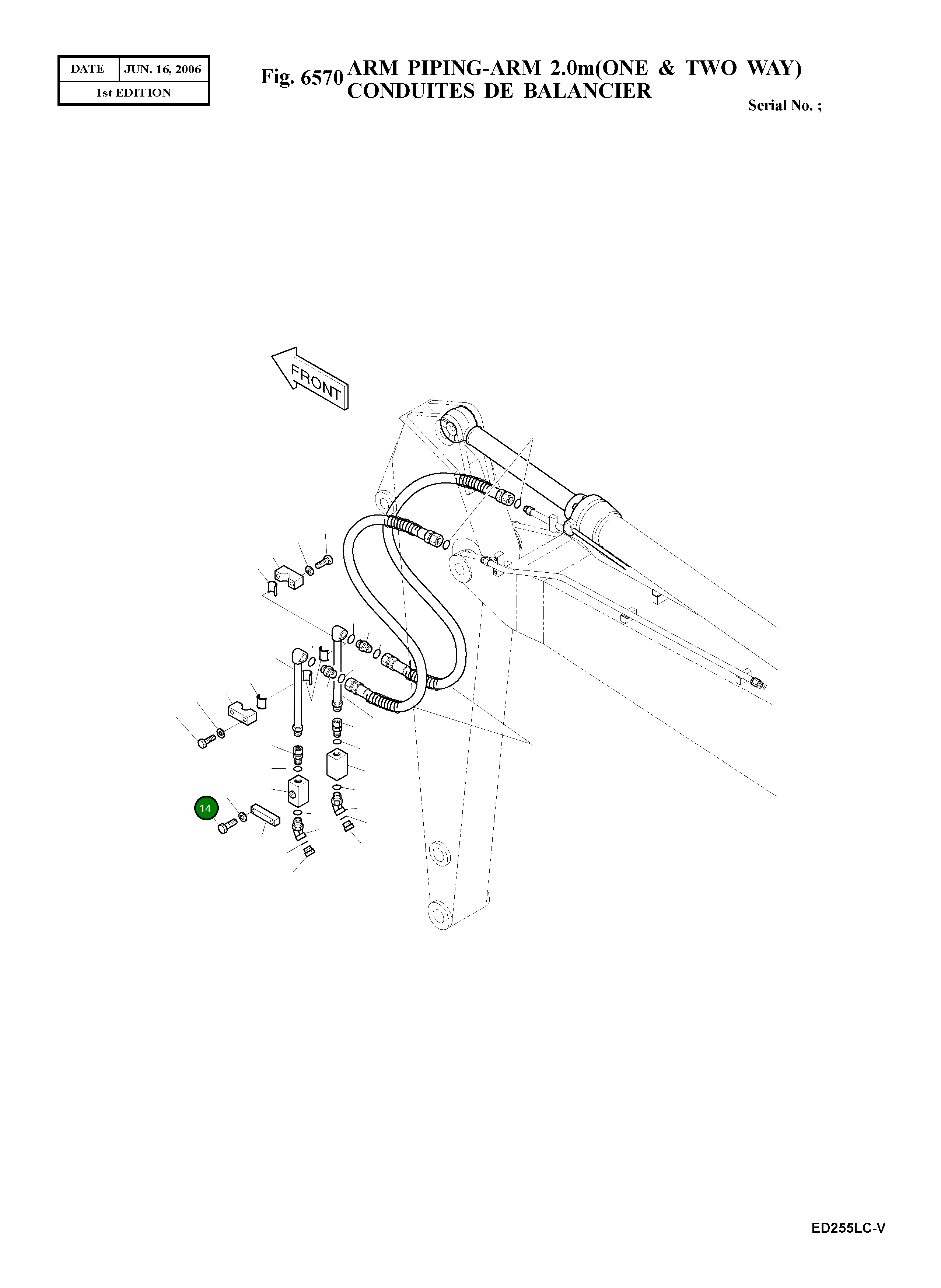 Болт M12X2.0X90 S0566053 Komatsu