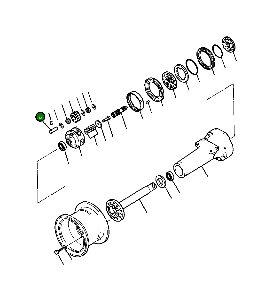 Вал 1300 245 H1 Komatsu
