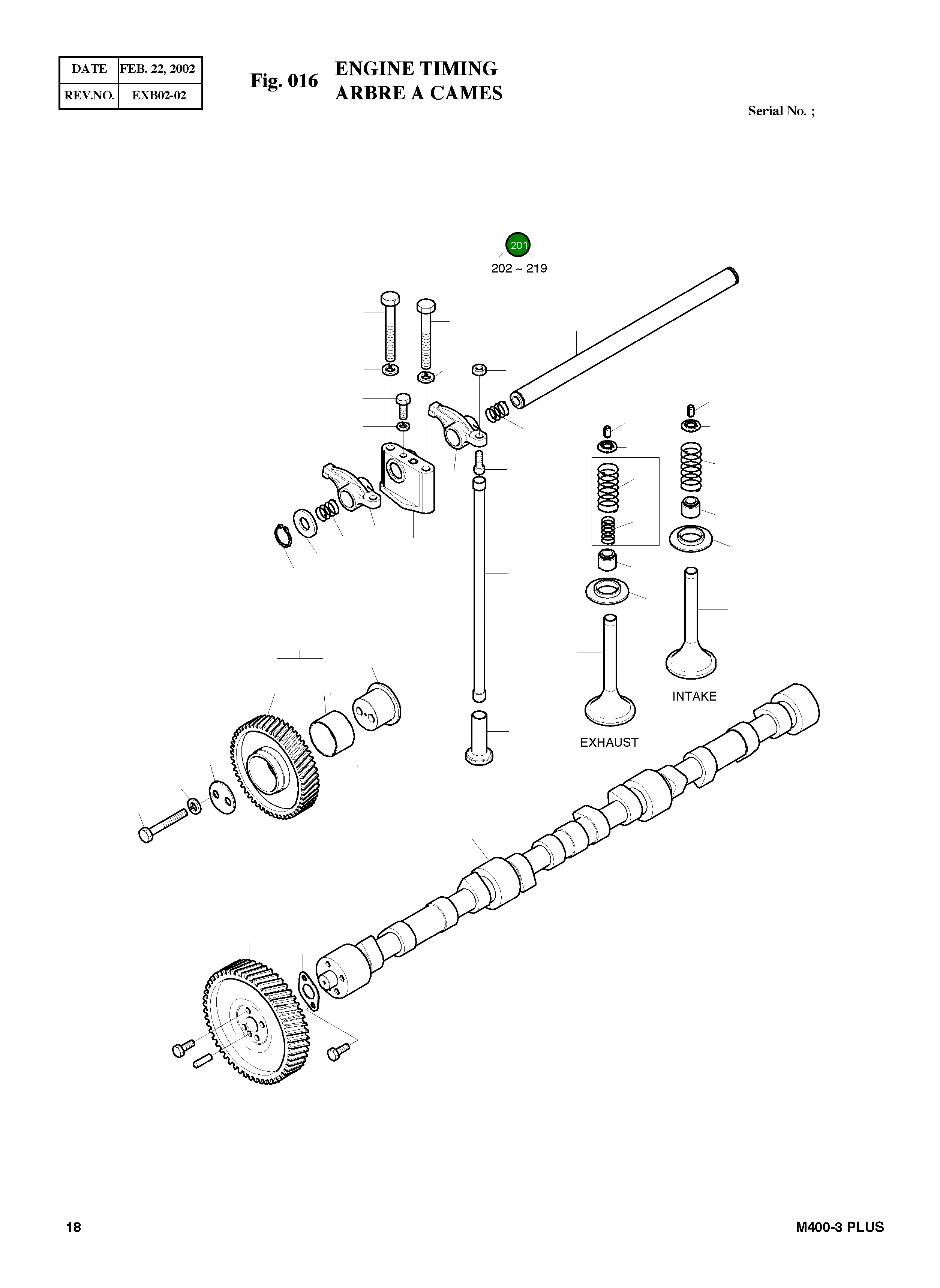 Вал рычага коромысла, в сборе 65.04200-6027A Komatsu